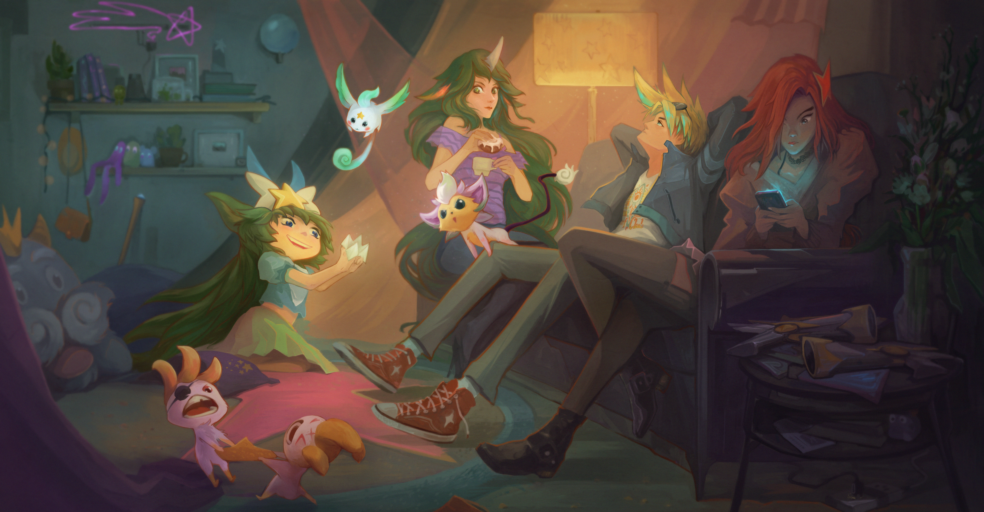 Free download wallpaper League Of Legends, Video Game, Soraka (League Of Legends), Miss Fortune (League Of Legends), Ezreal (League Of Legends), Lulu (League Of Legends) on your PC desktop