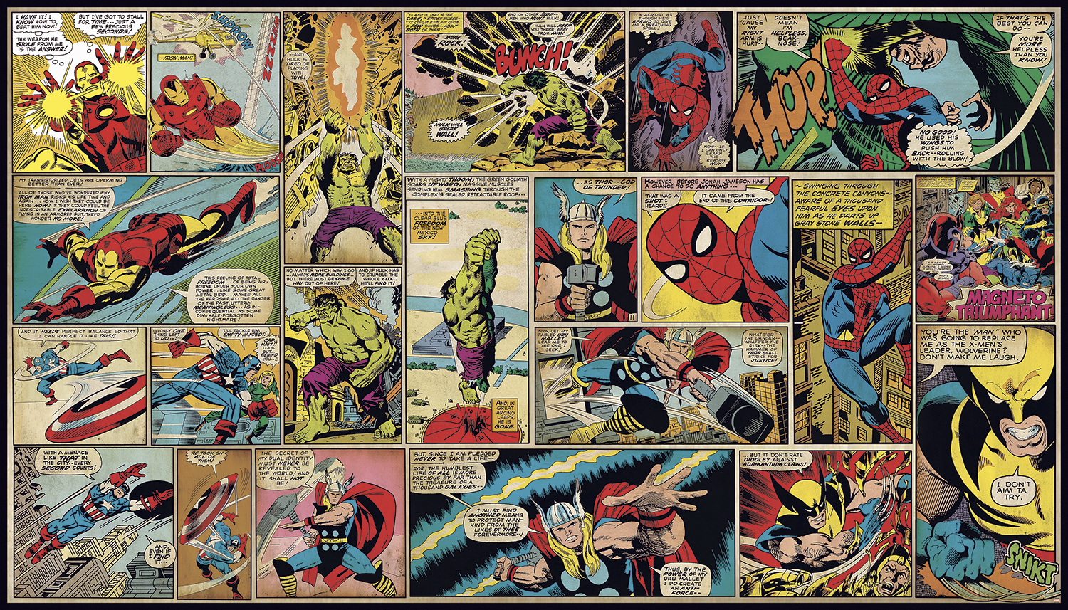 372636 завантажити шпалери комікси, месники, banshee (комікси marvel), звір (комікси marvel), капітан америка, колос, циклоп (комікси marvel), халк, залізна людина, джин грей, магнето (комікси marvel), nightcrawler (marvel comics), фенікс (комікси marvel), людина павук, шторм (комікси marvel), тор, vulture (marvel comics), росомаха - заставки і картинки безкоштовно