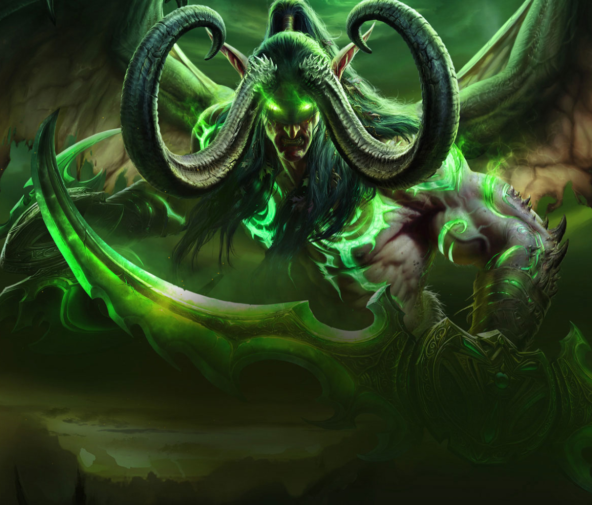 Download mobile wallpaper Warcraft, Horns, Demon, Sword, Video Game, World Of Warcraft, Illidan Stormrage for free.