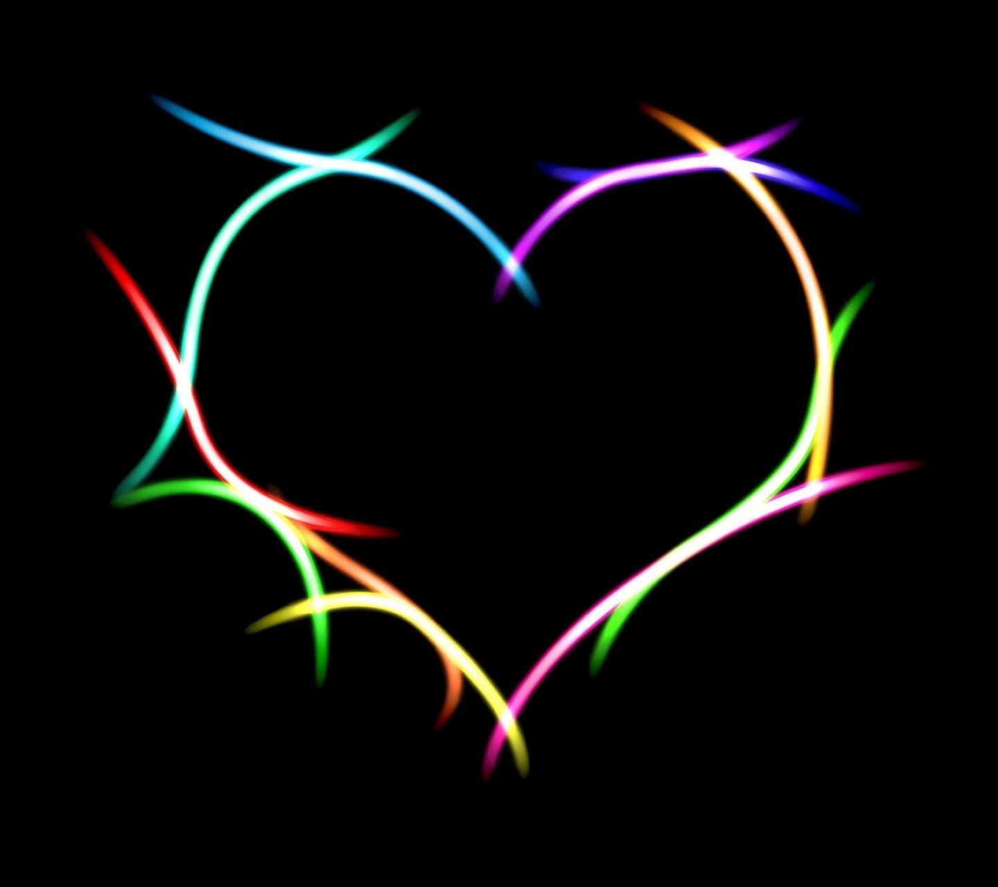 Download mobile wallpaper Love, Light, Neon, Heart, Artistic for free.