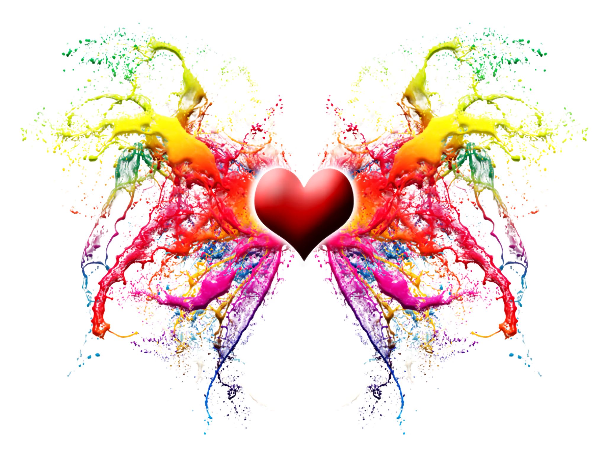 PCデスクトップに色, カラフル, 芸術的, 愛する, 心臓画像を無料でダウンロード