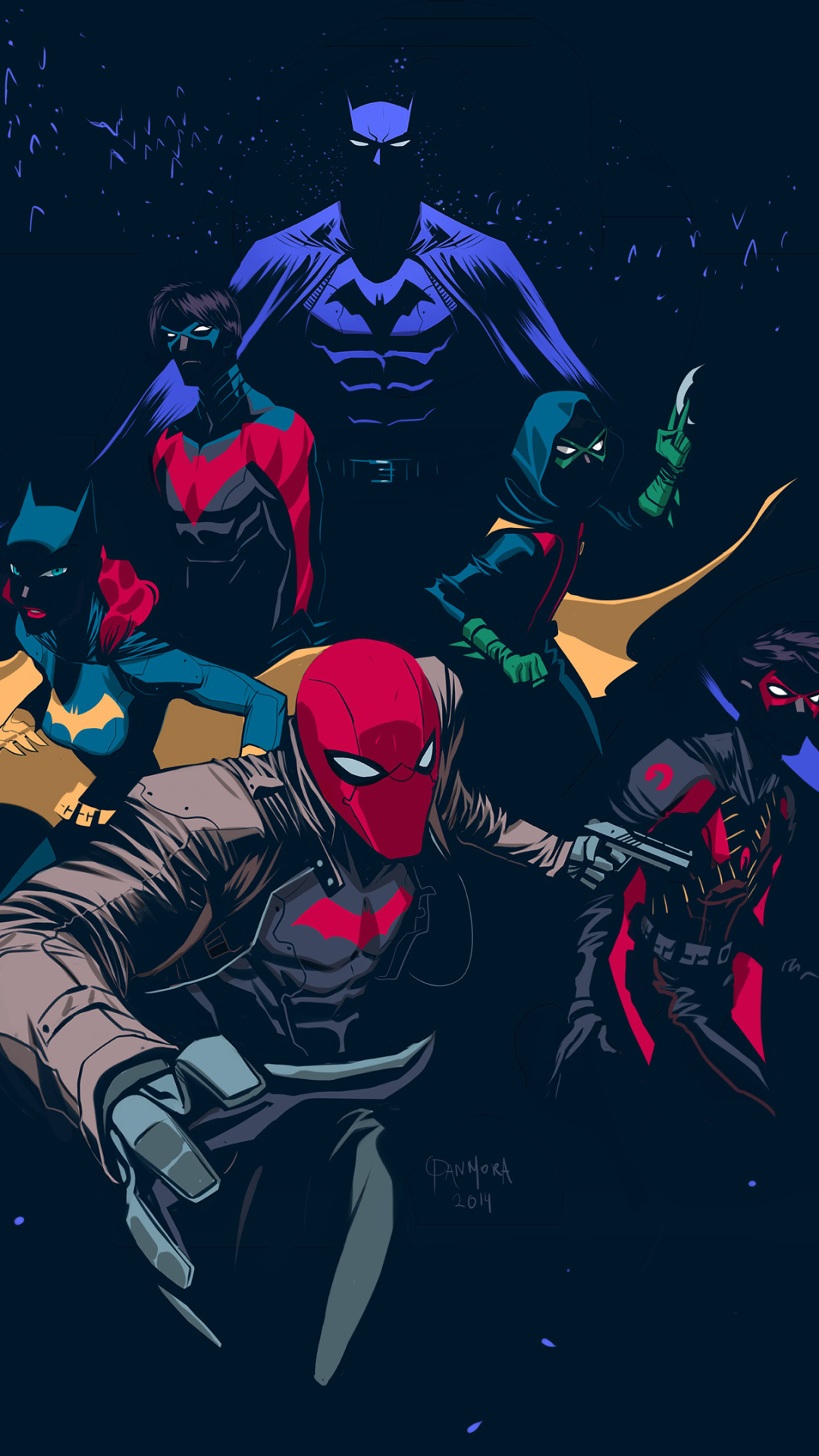 Скачати мобільні шпалери Бетмен, Комікси, Nightwing, Робін (Dc Comics), Batgirl безкоштовно.
