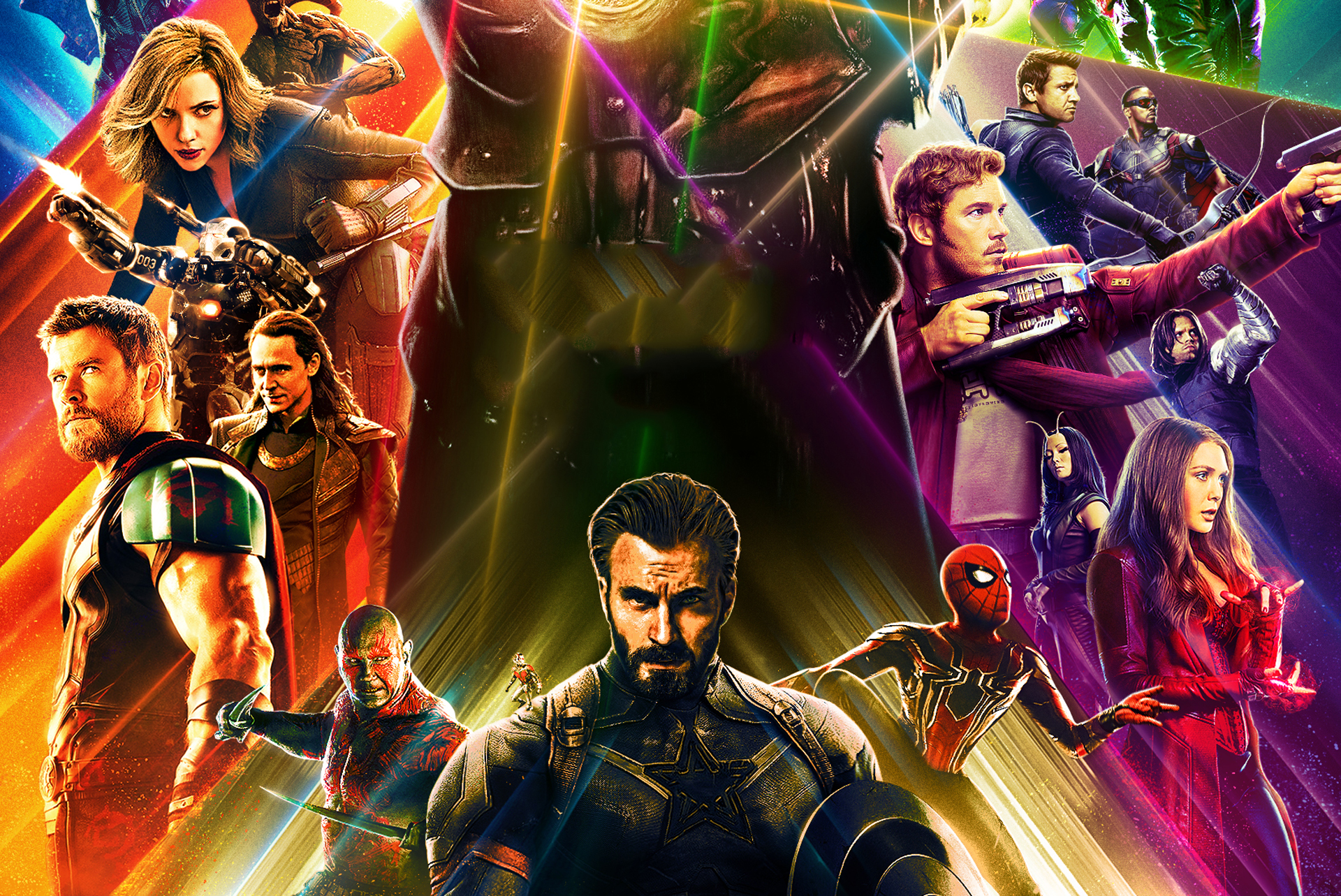 Free download wallpaper Spider Man, Captain America, Movie, Thor, Black Widow, Hawkeye, The Avengers, Scarlet Witch, Loki (Marvel Comics), Falcon (Marvel Comics), War Machine, Star Lord, Winter Soldier, Drax The Destroyer, Ant Man, Mantis (Marvel Comics), Avengers: Infinity War on your PC desktop