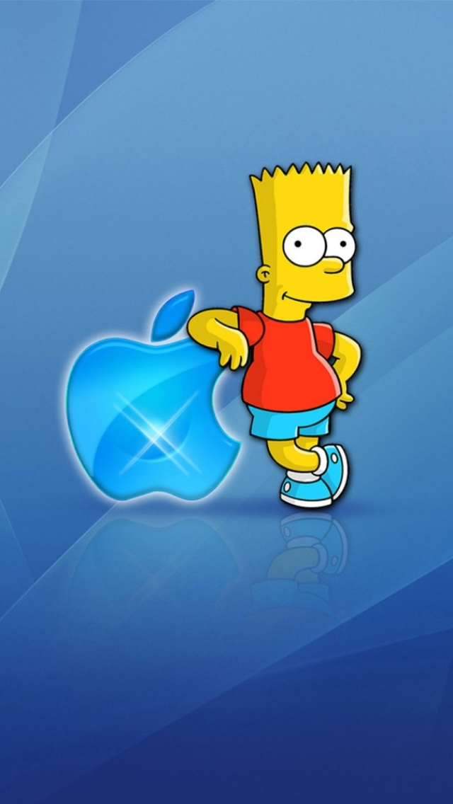 Téléchargez des papiers peints mobile Pomme, Technologie, Apple Inc, Bart Simpson gratuitement.