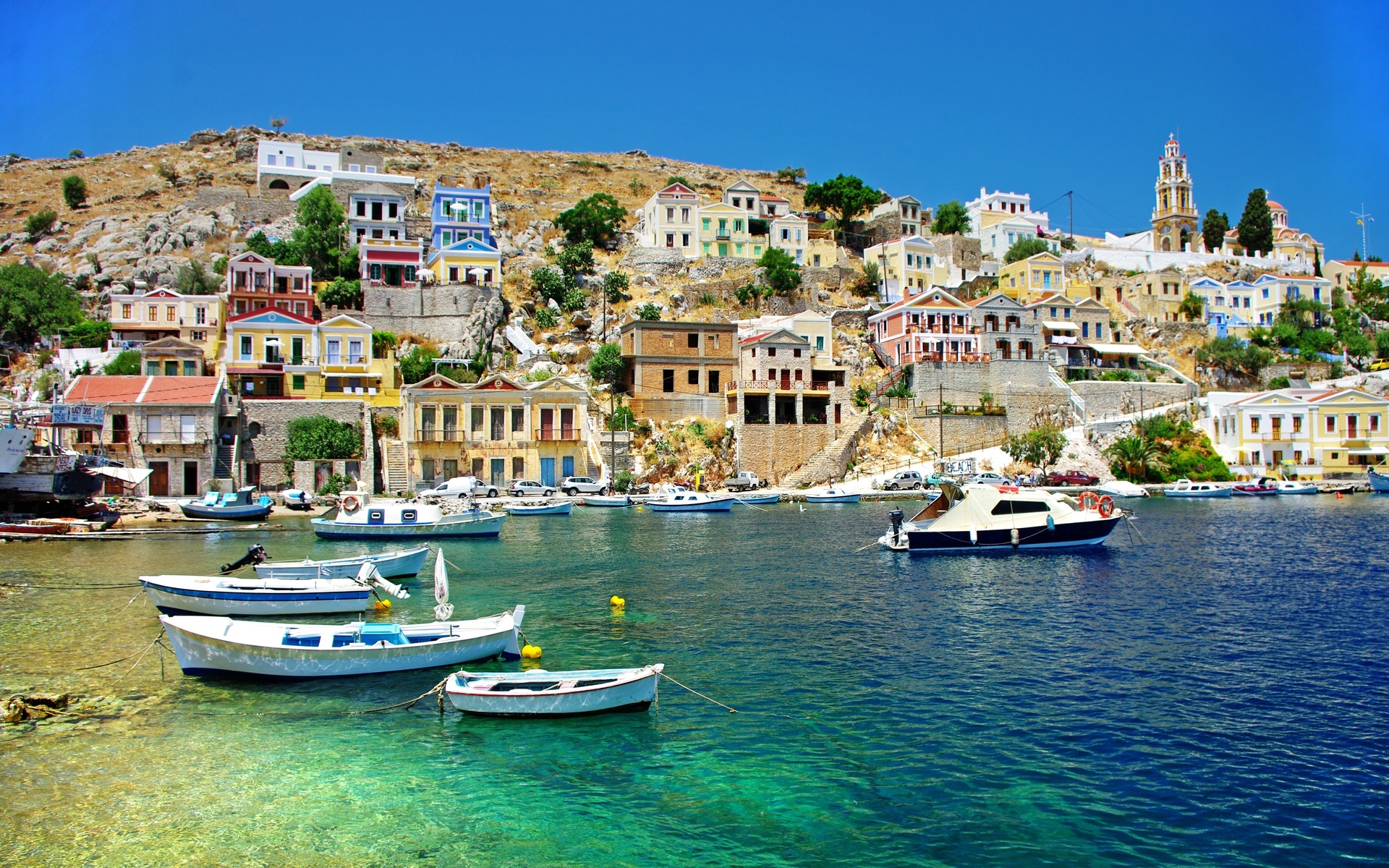Download mobile wallpaper Greece, Towns, Town, Man Made for free.