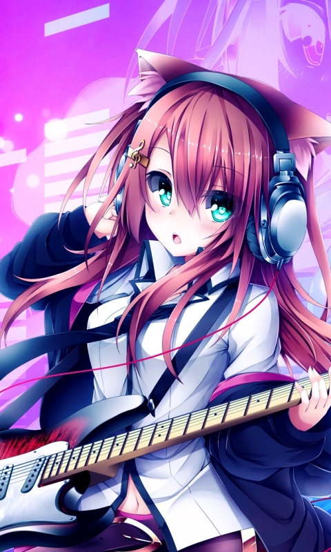 Download mobile wallpaper Music, Anime for free.