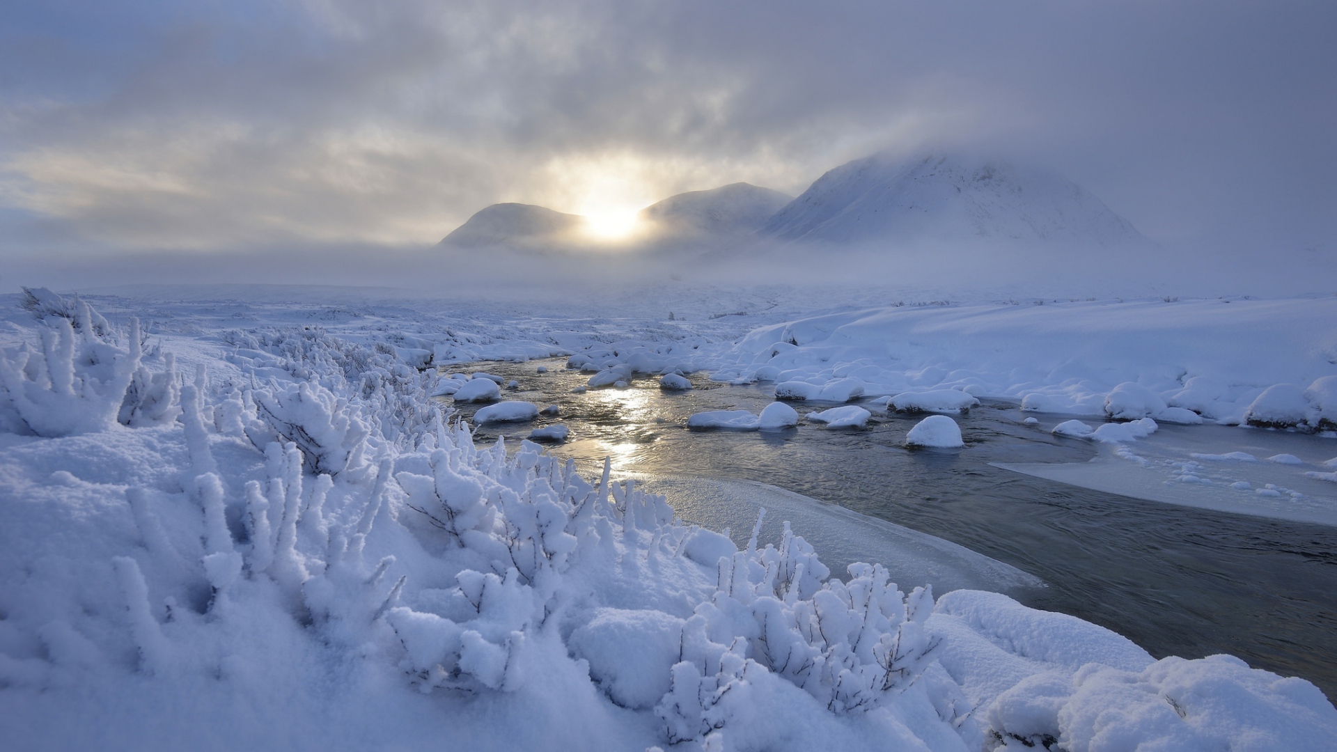 PCデスクトップに冬, 川, 氷, 雪, 地球画像を無料でダウンロード