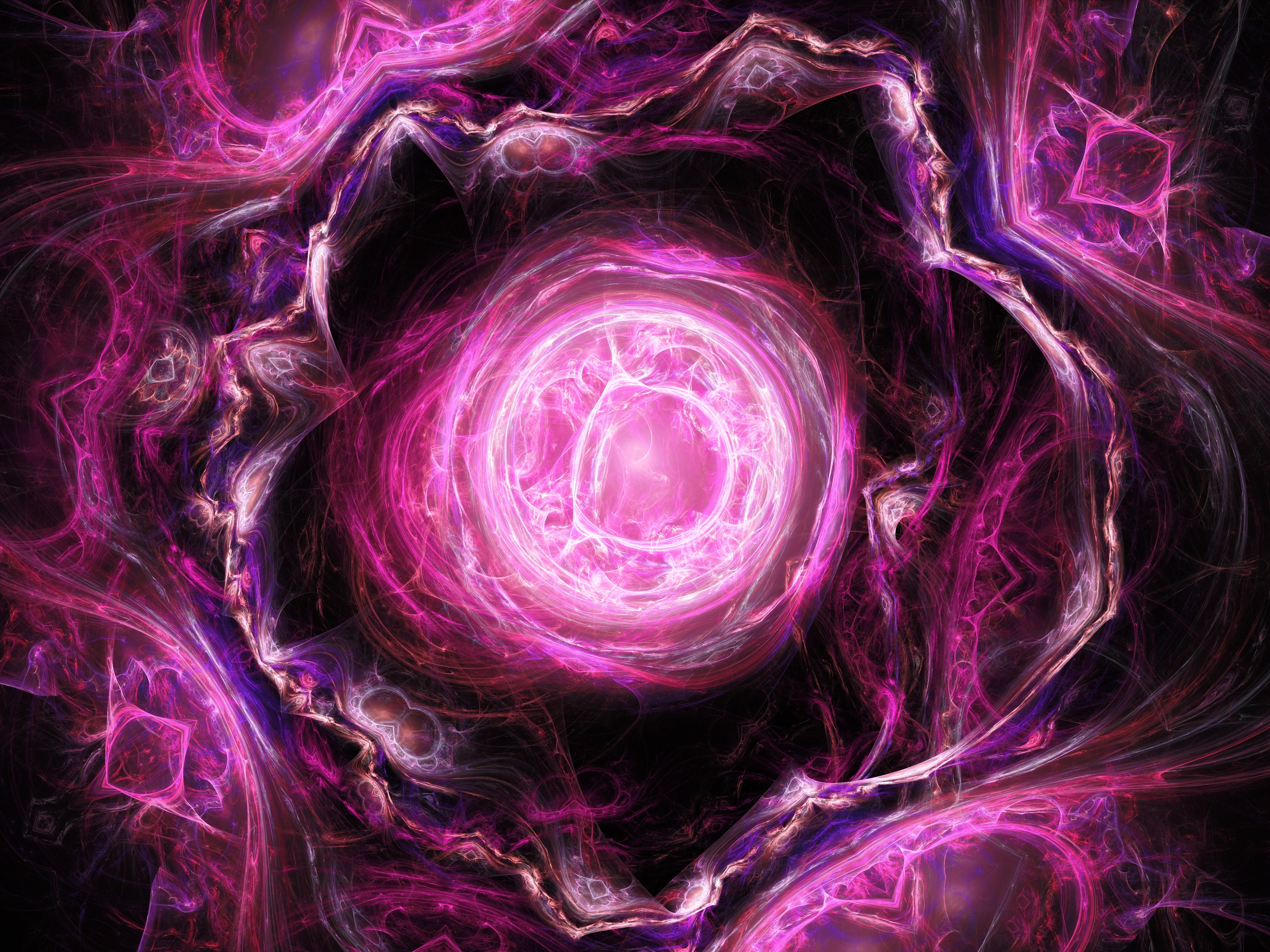 Download mobile wallpaper Abstract, Pink, Purple, Shapes for free.