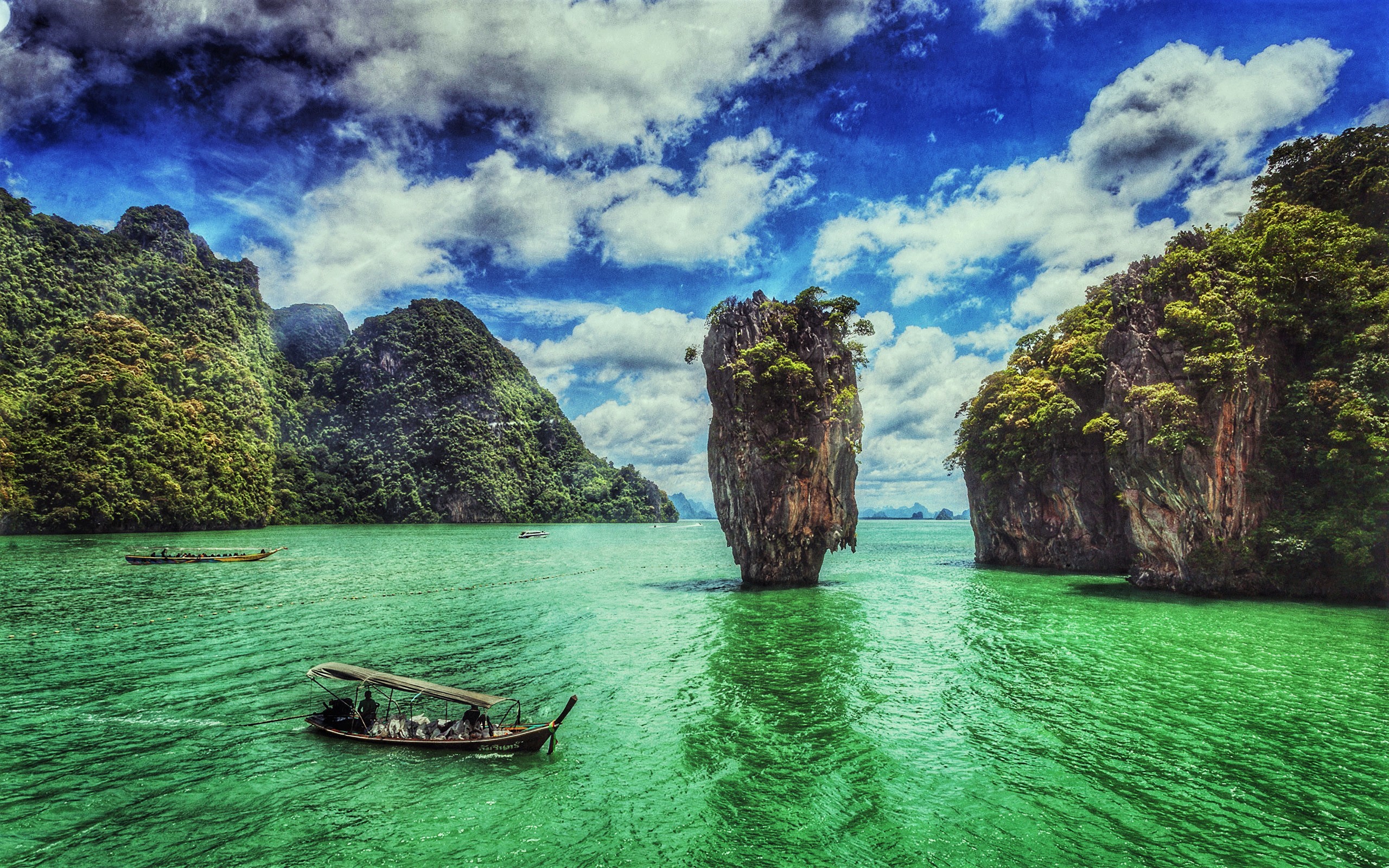 Download mobile wallpaper Sea, Ocean, Boat, Thailand, Vehicles, Long Tail Boat for free.