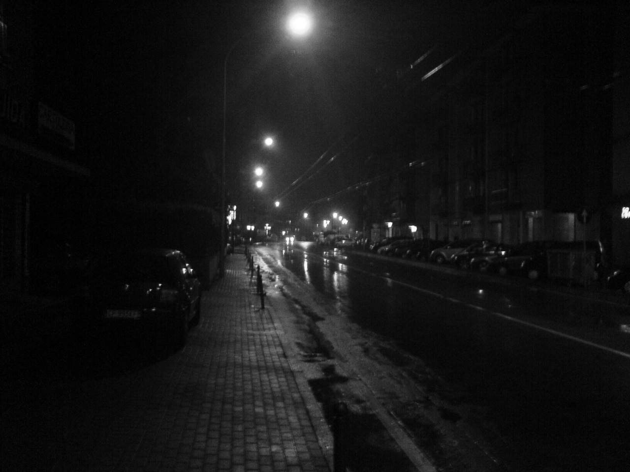Download mobile wallpaper Night, Street, Man Made for free.