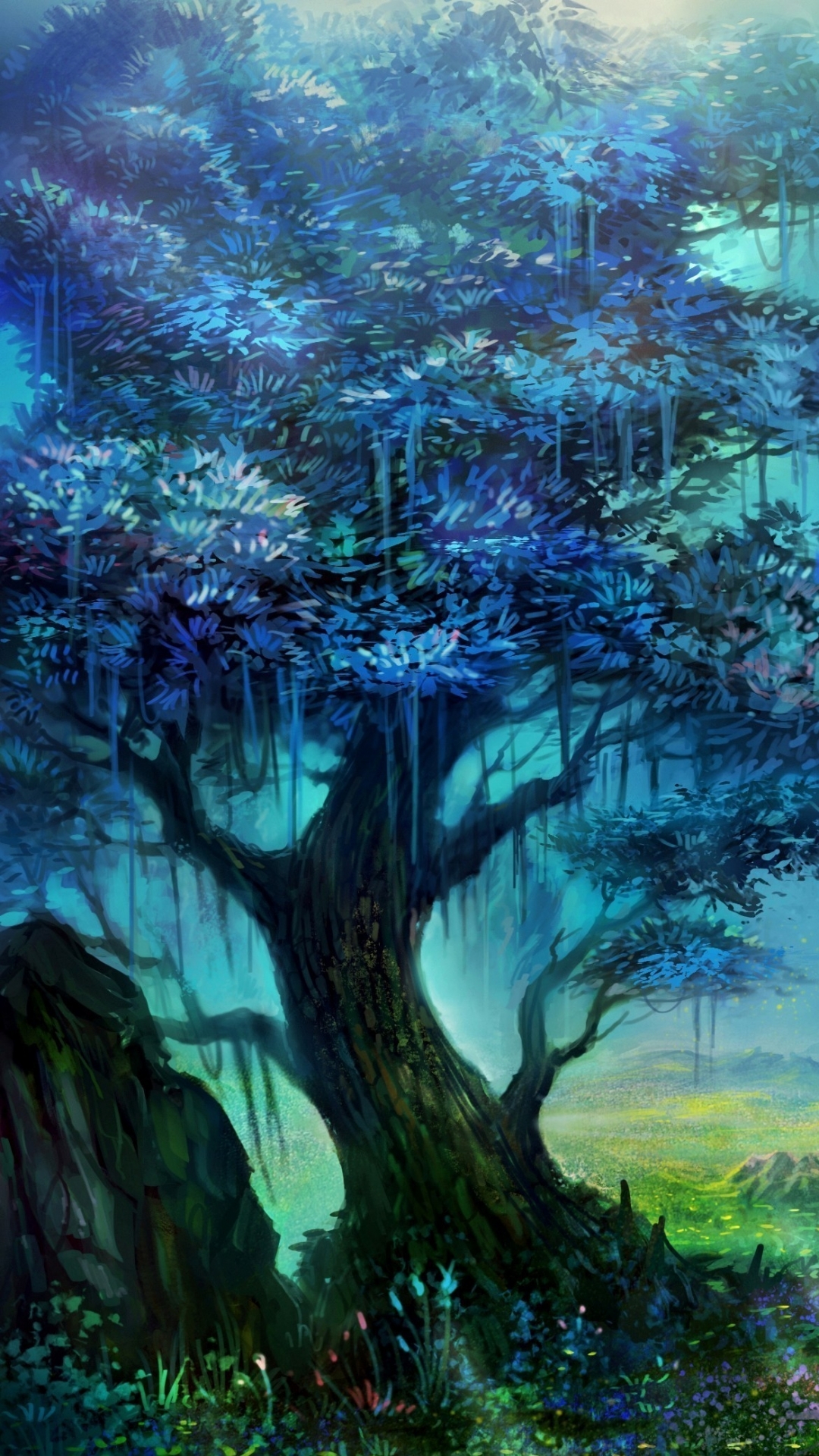 Download mobile wallpaper Landscape, Fantasy, Building, Tree, Temple for free.