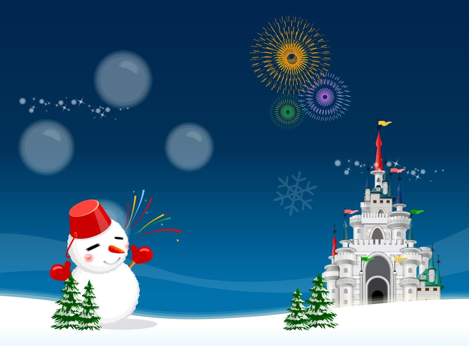 92170 Hintergrundbild herunterladen weihnachten, feiertage, salute, tannenbaum, schneemann, sperren, urlaub - Bildschirmschoner und Bilder kostenlos
