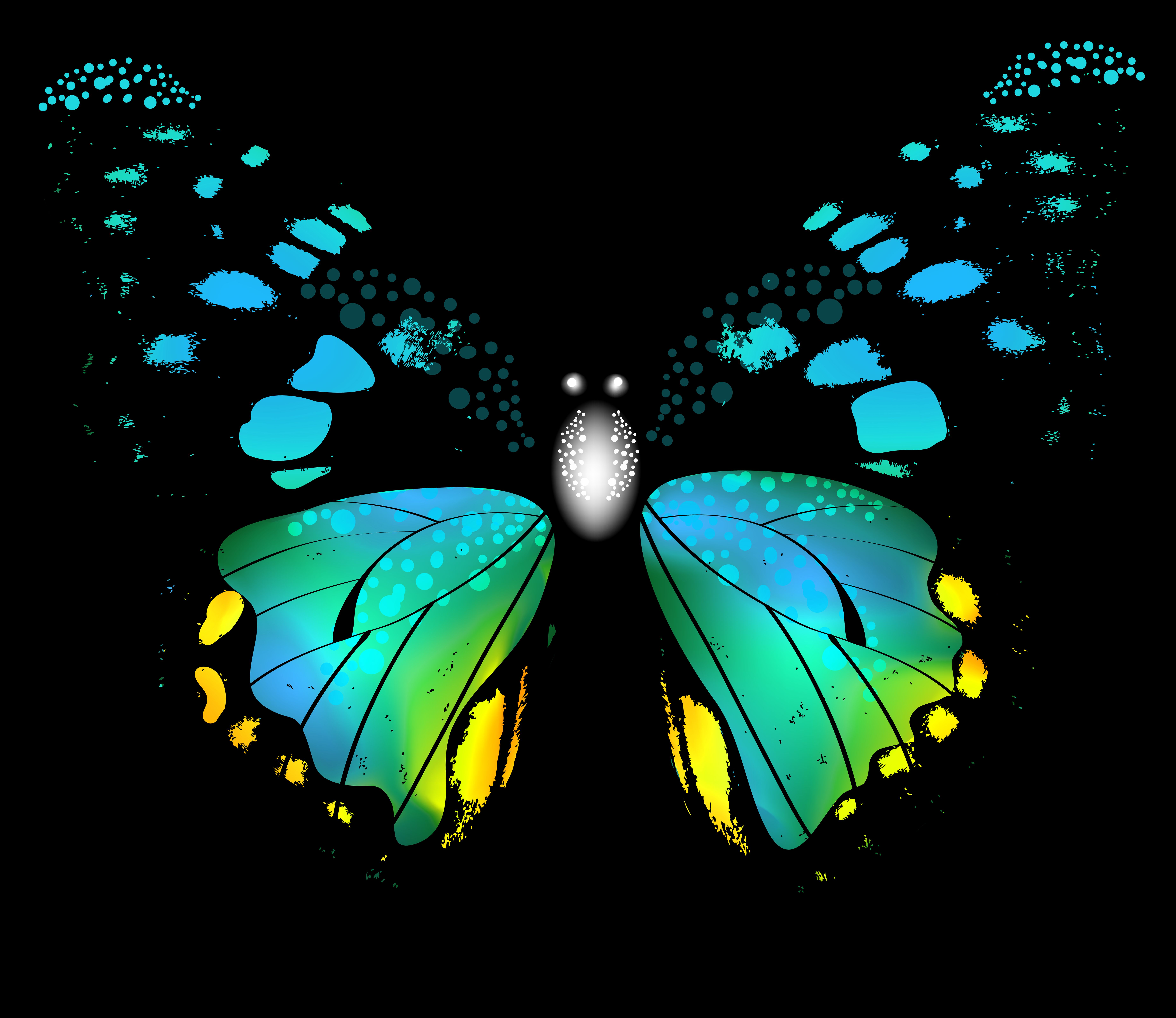 無料モバイル壁紙蝶, 青い, 芸術的, ターコイズをダウンロードします。