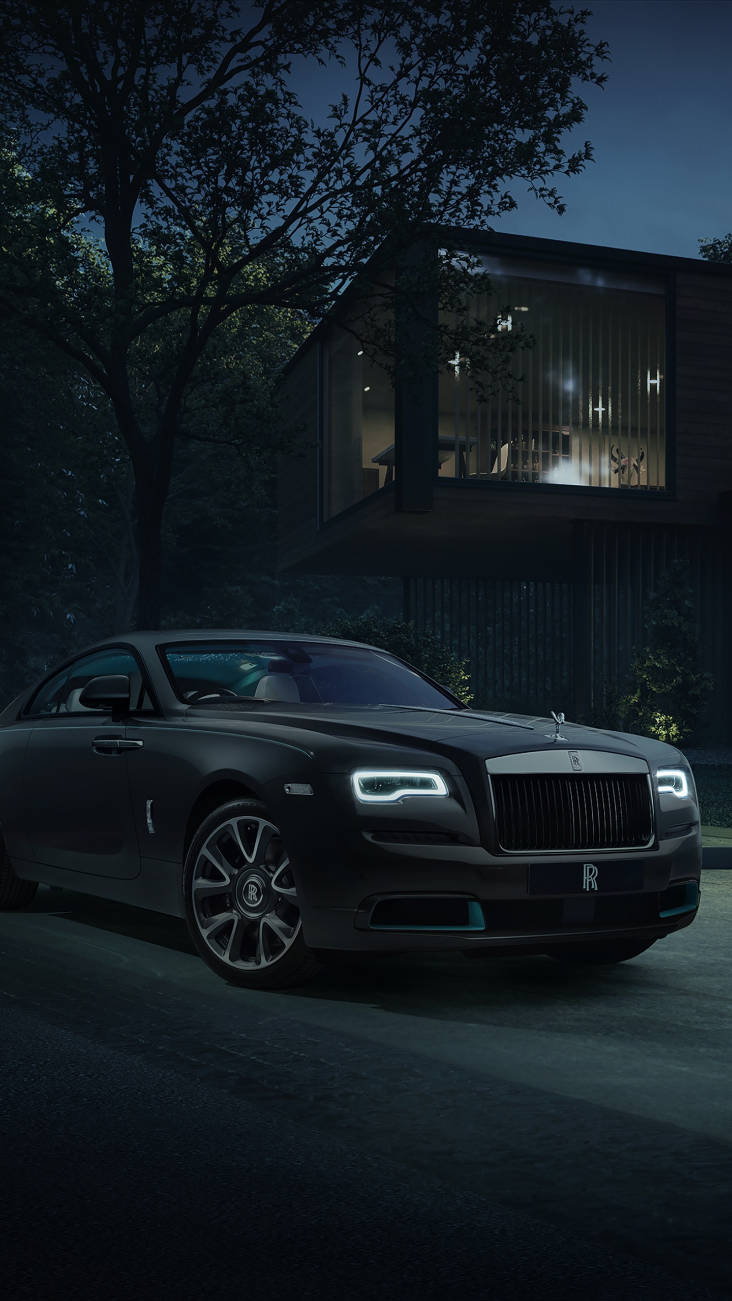 Download mobile wallpaper Rolls Royce, Car, Rolls Royce Wraith, Vehicles, Black Car for free.