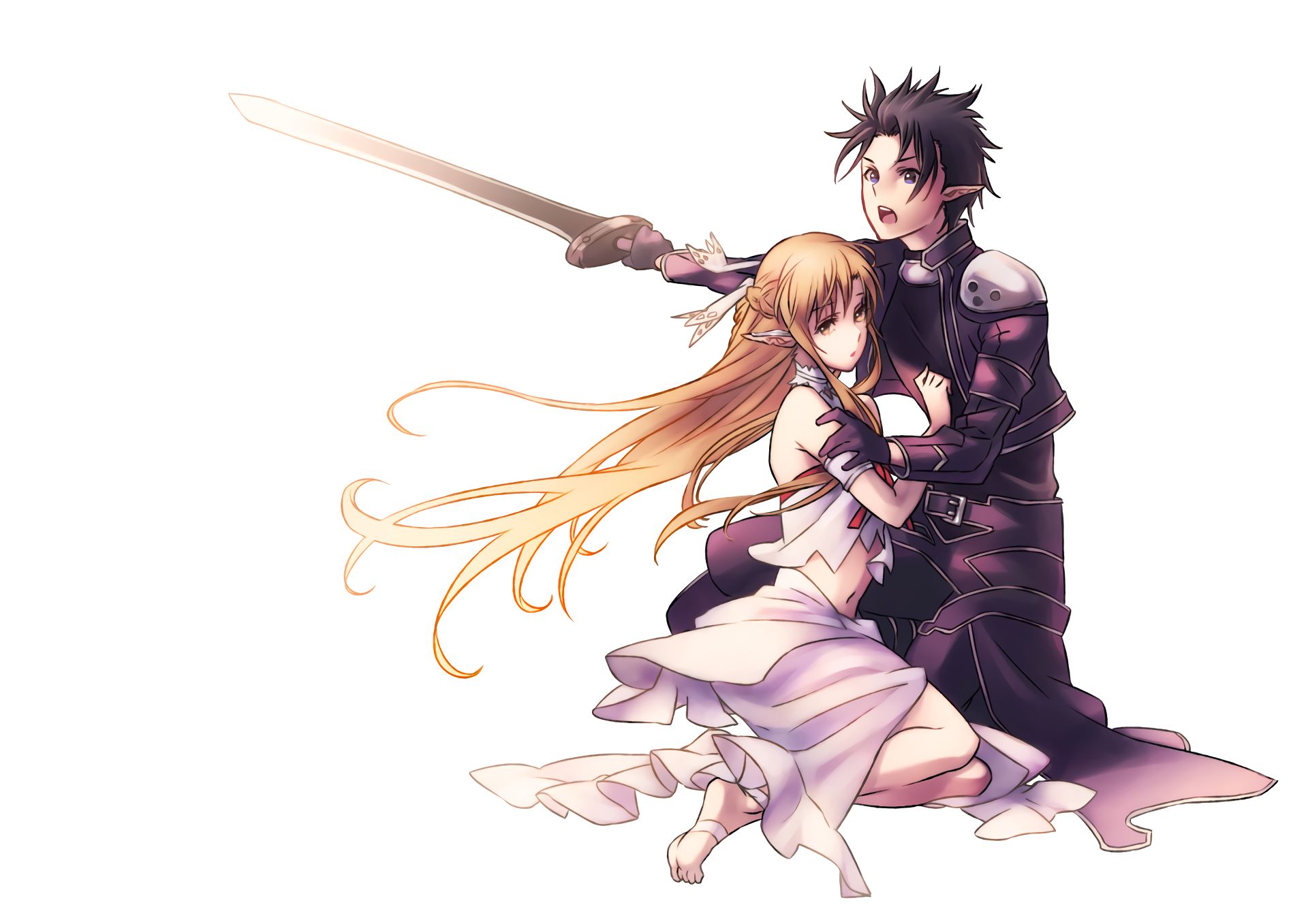 Baixar papel de parede para celular de Anime, Sword Art Online, Asuna Yuuki, Kirito (Sword Art Online), Kazuto Kirigaya gratuito.