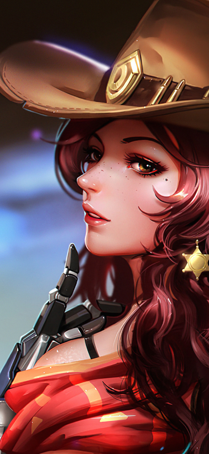 Download mobile wallpaper Hat, Overwatch, Video Game, Genderbend, Mccree (Overwatch) for free.
