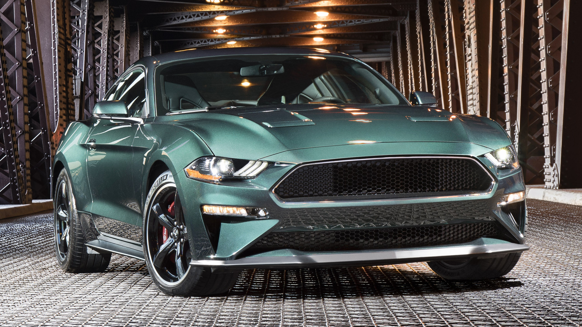 Download mobile wallpaper Ford, Car, Muscle Car, Vehicles, Green Car, Ford Mustang Bullitt for free.