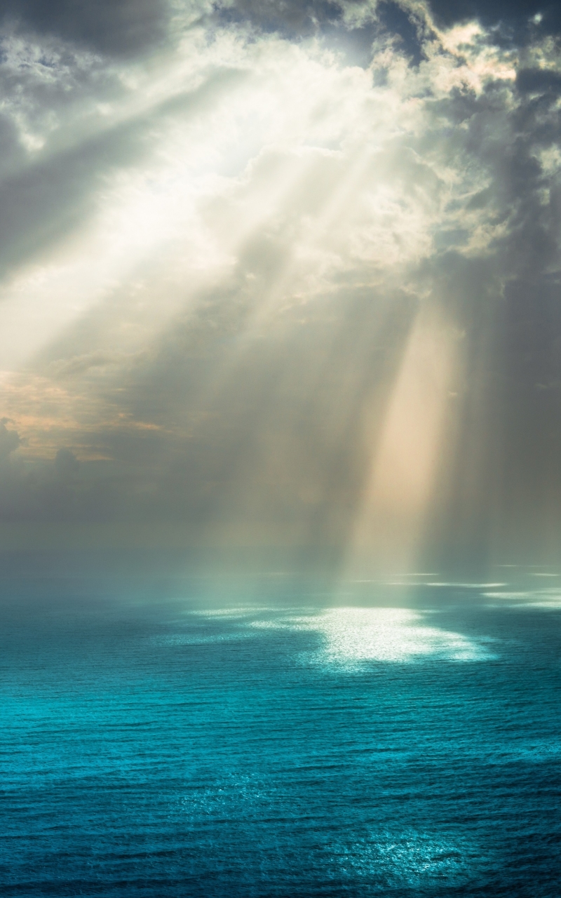 Download mobile wallpaper Sea, Earth, Cloud, Sunbeam for free.