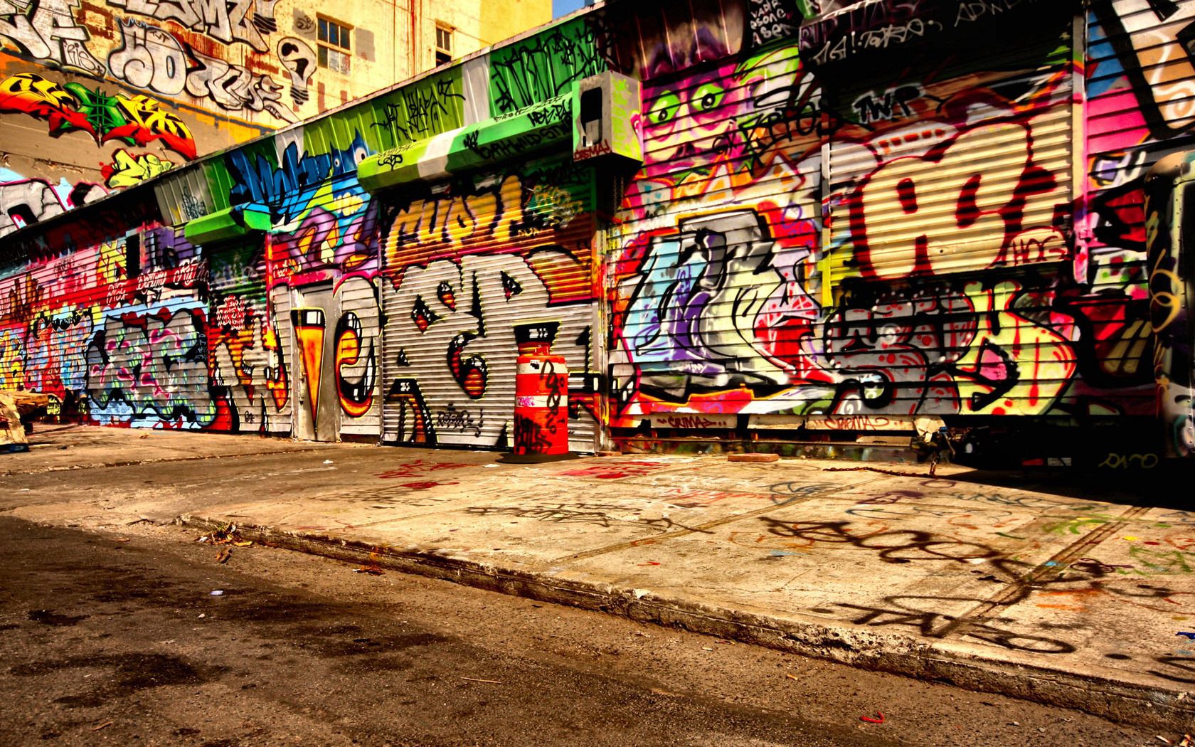 graffiti, cities, asphalt, wall 2160p