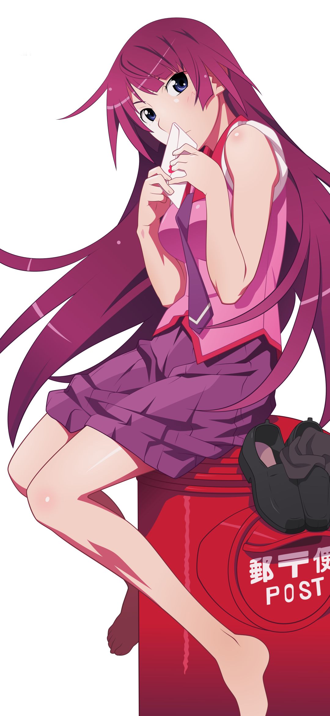 Handy-Wallpaper Animes, Monogatari (Serie), Hitagi Senjogahara kostenlos herunterladen.