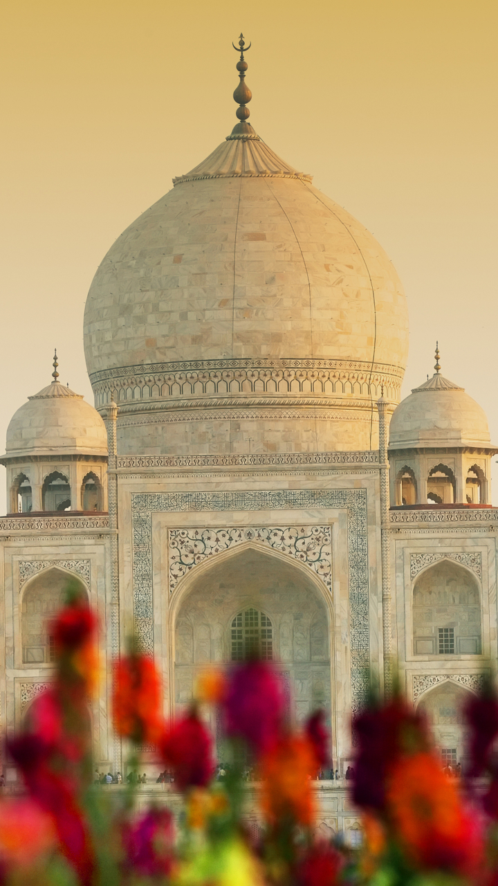 Téléchargez des papiers peints mobile Taj Mahal, Monument, Dôme, Inde, Architecture, Les Monuments, Construction Humaine gratuitement.