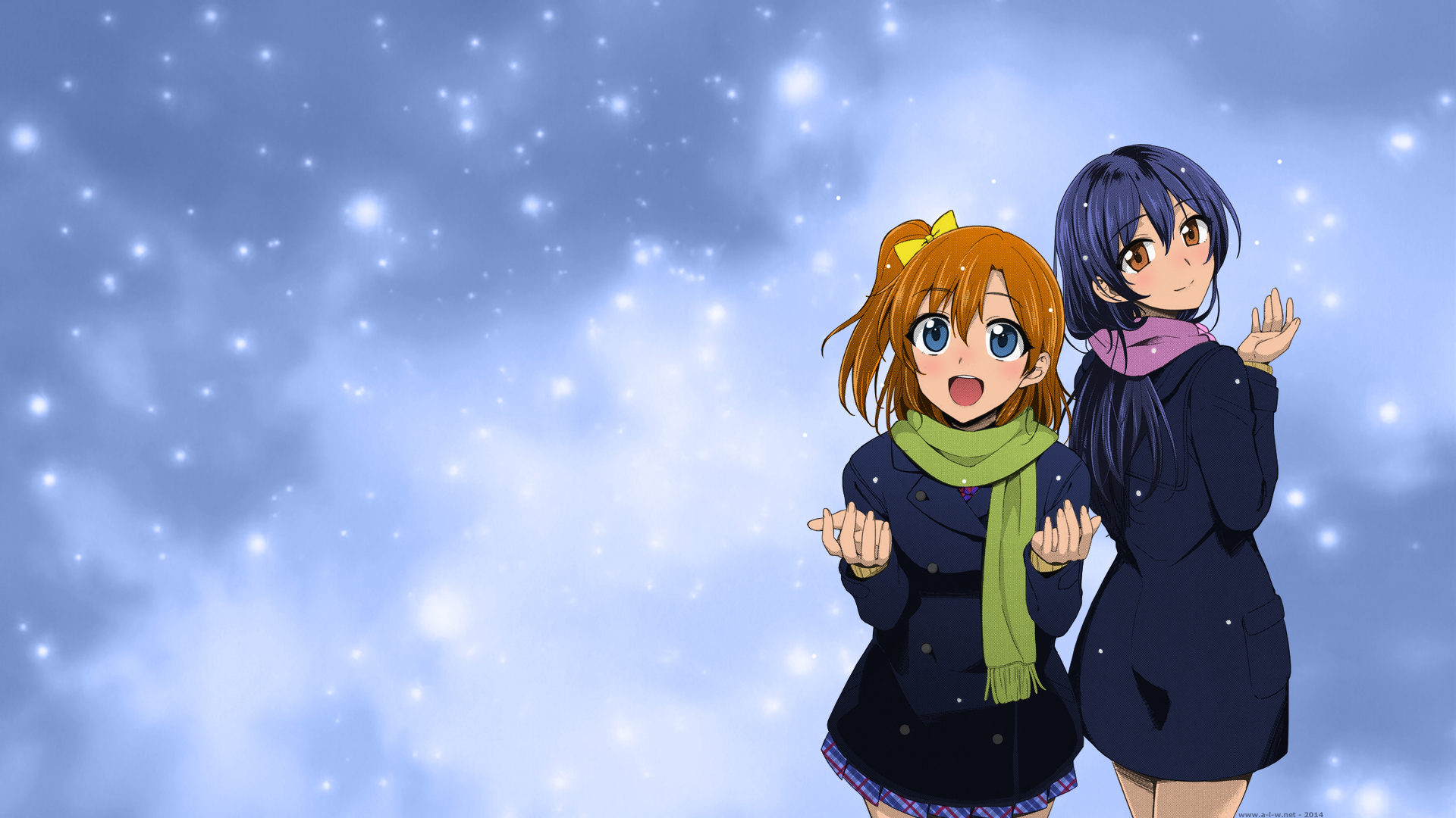 Descarga gratis la imagen Animado, Honoka Kosaka, Umi Sonoda, ¡ama Vive! en el escritorio de tu PC