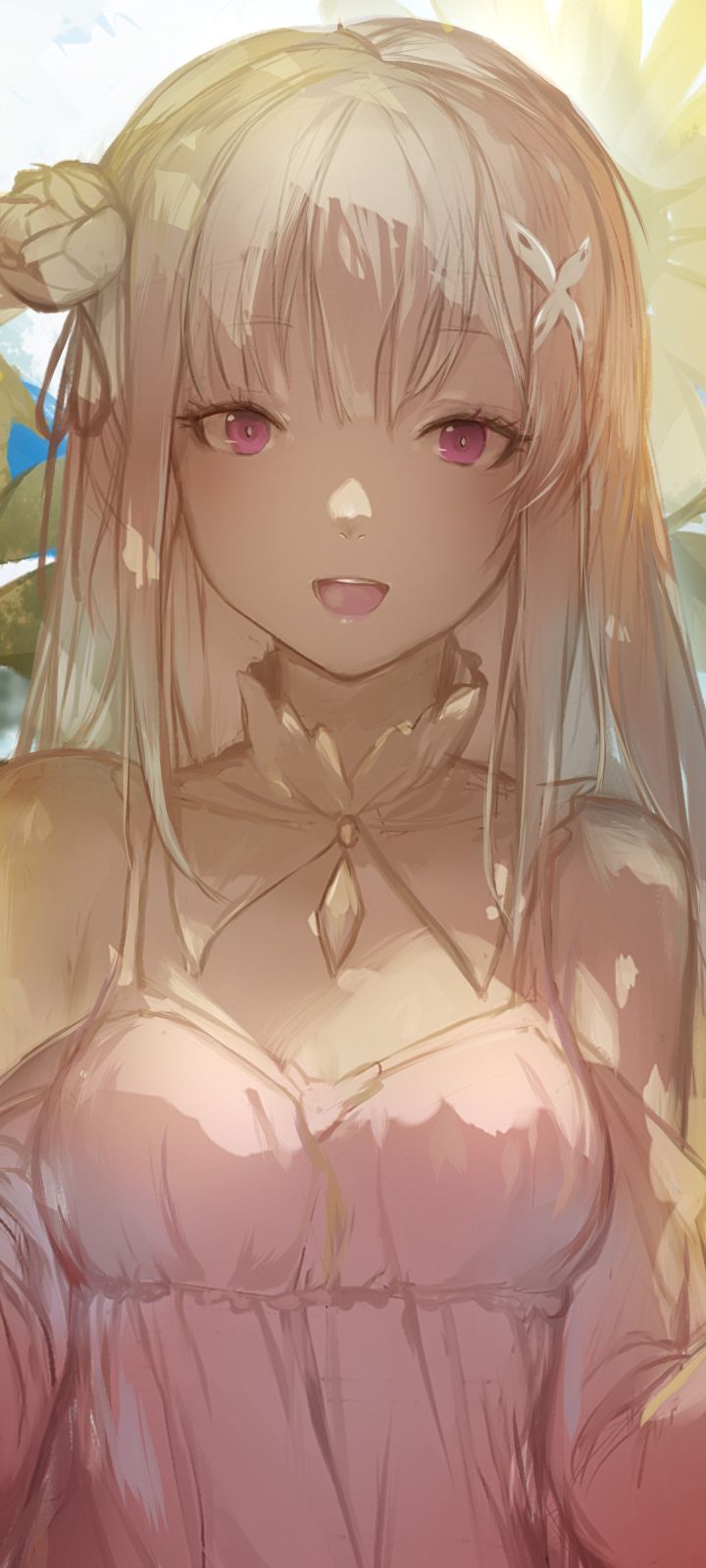 Baixar papel de parede para celular de Anime, Loiro, Cabelo Loiro, Olhos Cor De Rosa, Emília (Re:zero), Re:zero Começando A Vida Em Outro Mundo gratuito.