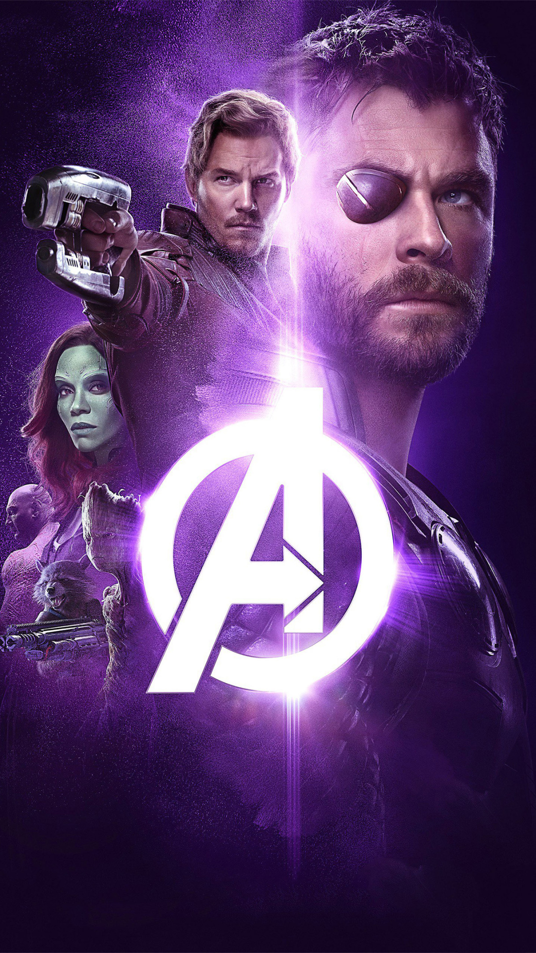 Download mobile wallpaper Movie, Thor, The Avengers, Rocket Raccoon, Star Lord, Drax The Destroyer, Gamora, Groot, Avengers: Infinity War for free.