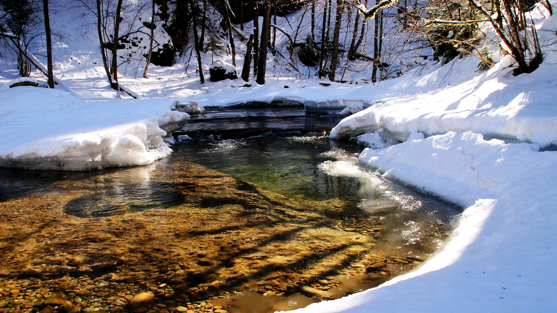 Baixe gratuitamente a imagem Inverno, Natureza, Neve, Corrente, Terra/natureza na área de trabalho do seu PC