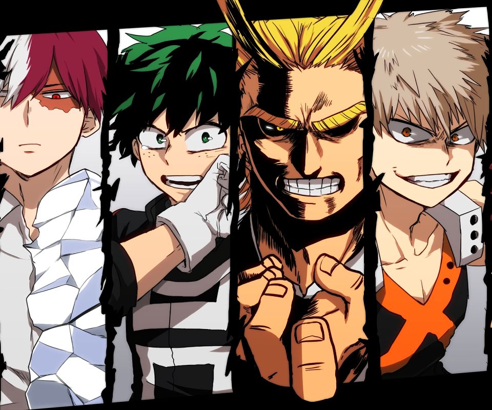 Descarga gratuita de fondo de pantalla para móvil de Animado, Izuku Midoriya, Shoto Todoroki, Katsuki Bakugou, My Hero Academia, Todo Podría, Eijiro Kirishima.