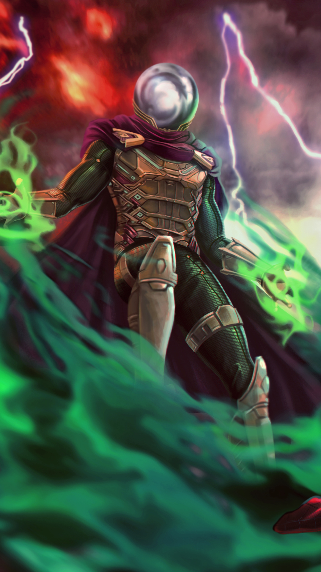 movie, spider man: far from home, mysterio (marvel comics), spider man Phone Background