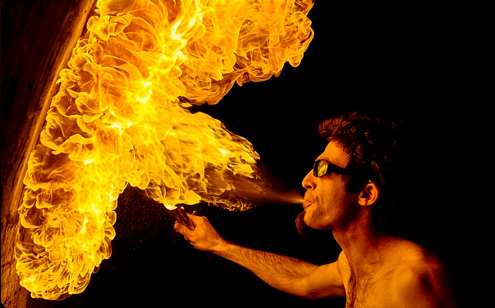 Download mobile wallpaper Men, Fire Breather for free.
