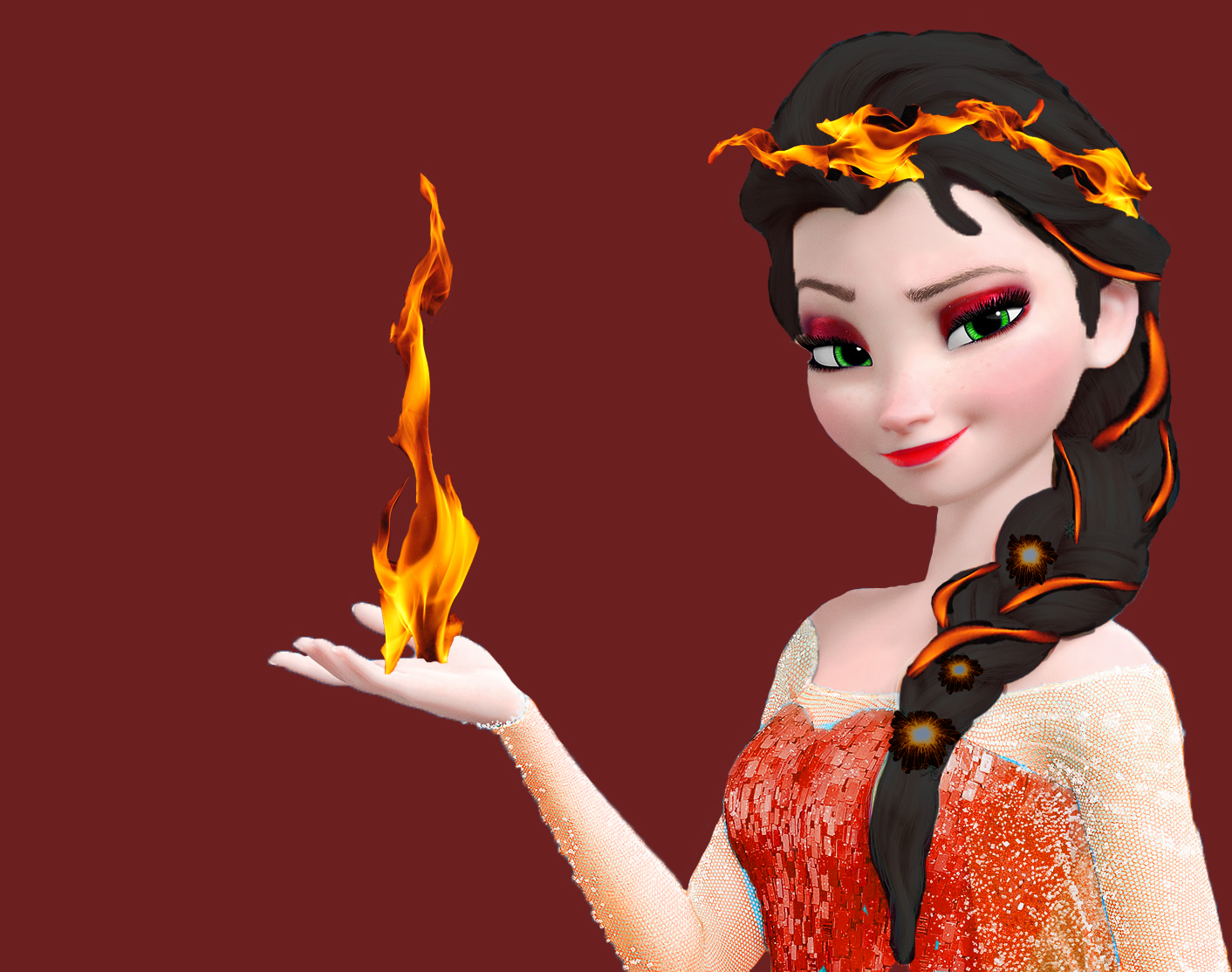 Free download wallpaper Fire, Frozen, Movie, Elsa (Frozen) on your PC desktop