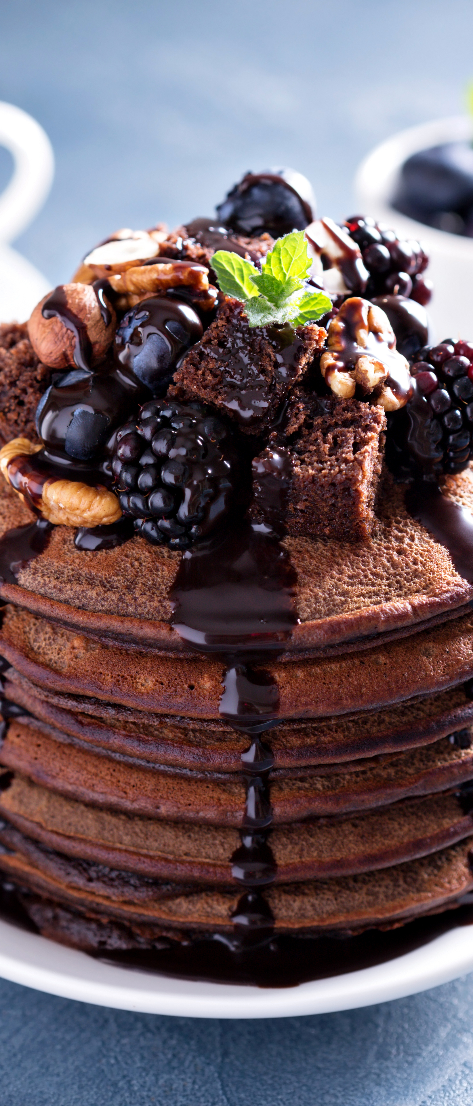 Download mobile wallpaper Food, Dessert, Blueberry, Blackberry, Pancake for free.