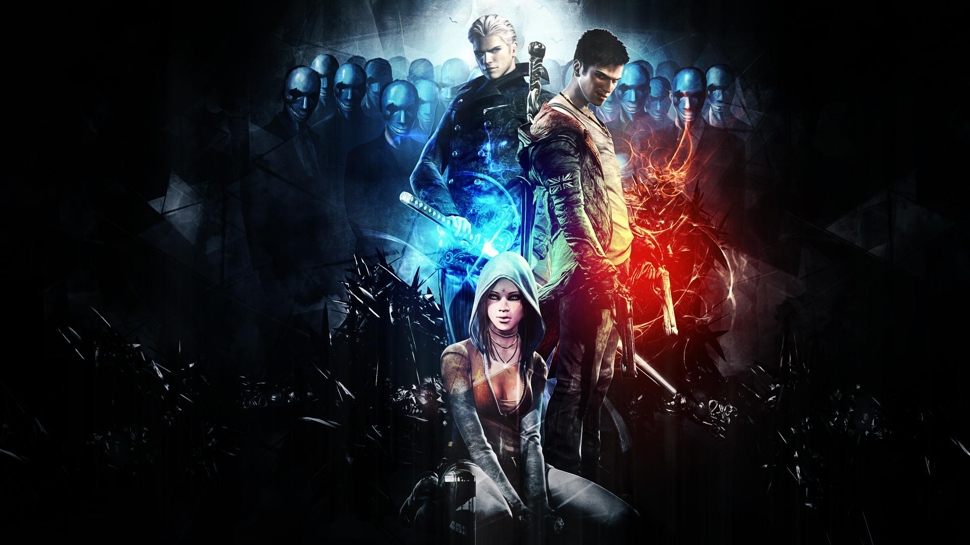 kat (devil may cry), dmc: devil may cry, video game, dante (devil may cry), devil may cry, vergil (devil may cry)