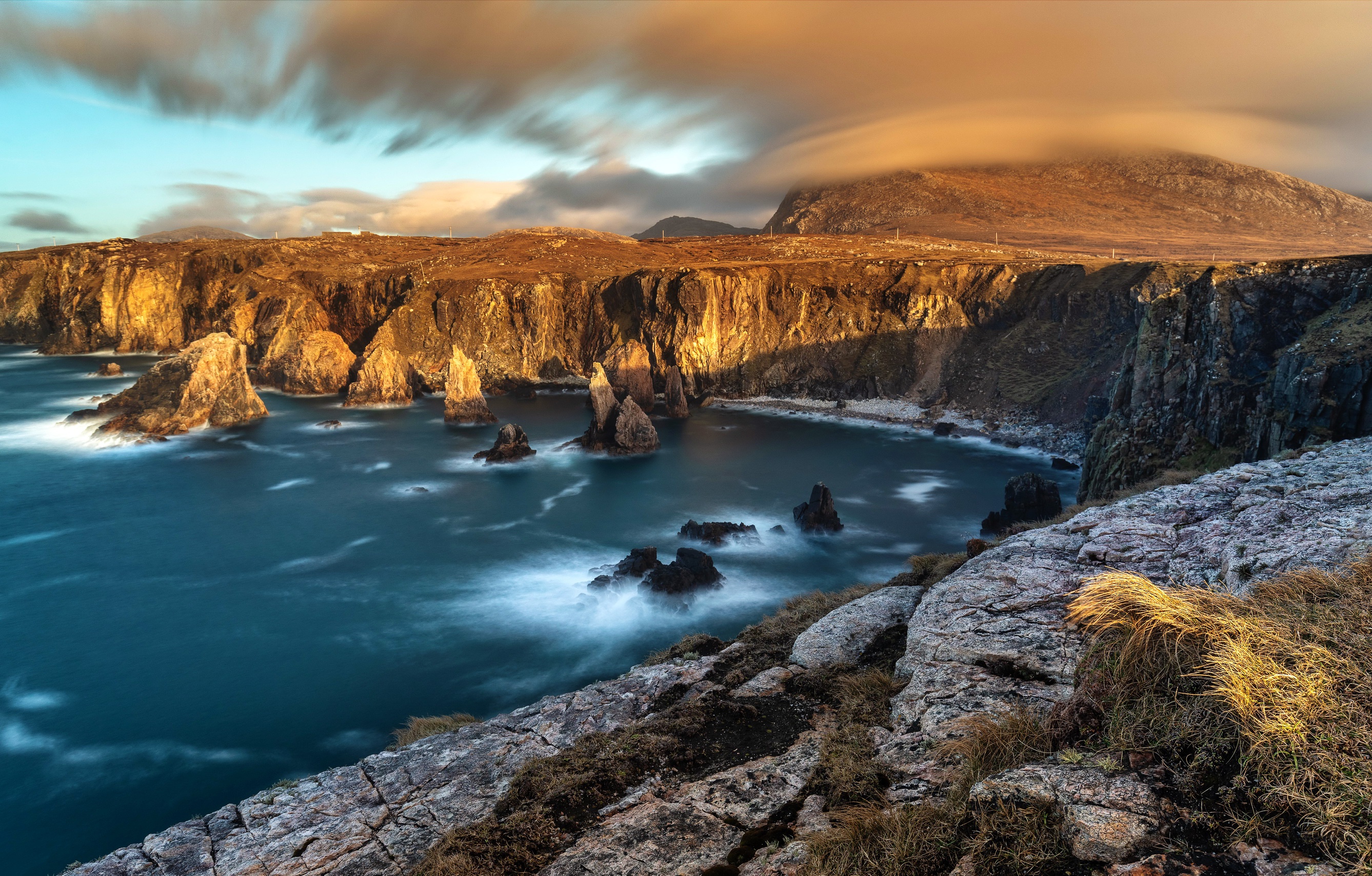 Free download wallpaper Nature, Earth, Cliff, Scotland, Coastline on your PC desktop
