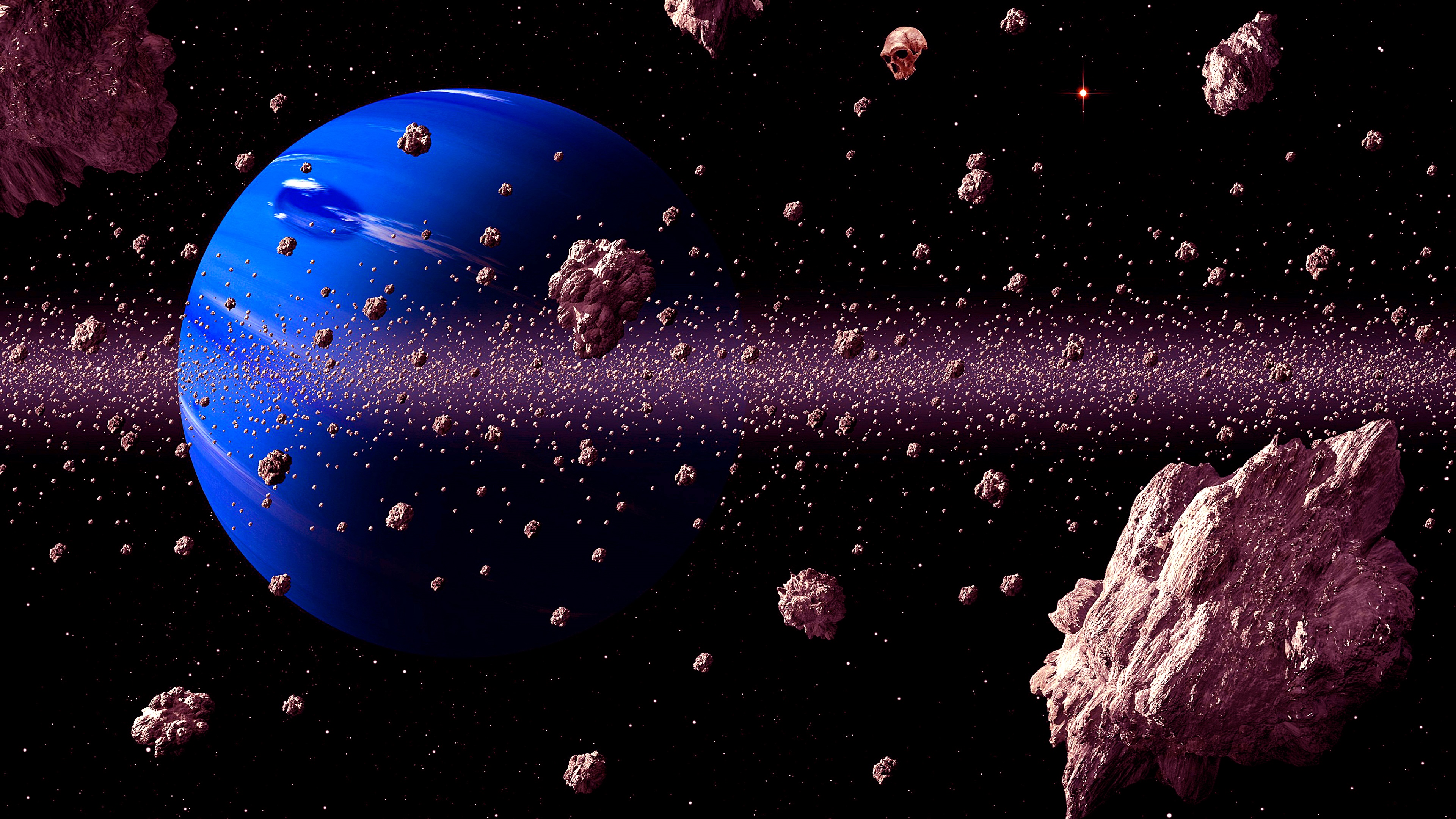 909166 Hintergrundbild herunterladen asteroid, science fiction, planet, weltraum - Bildschirmschoner und Bilder kostenlos