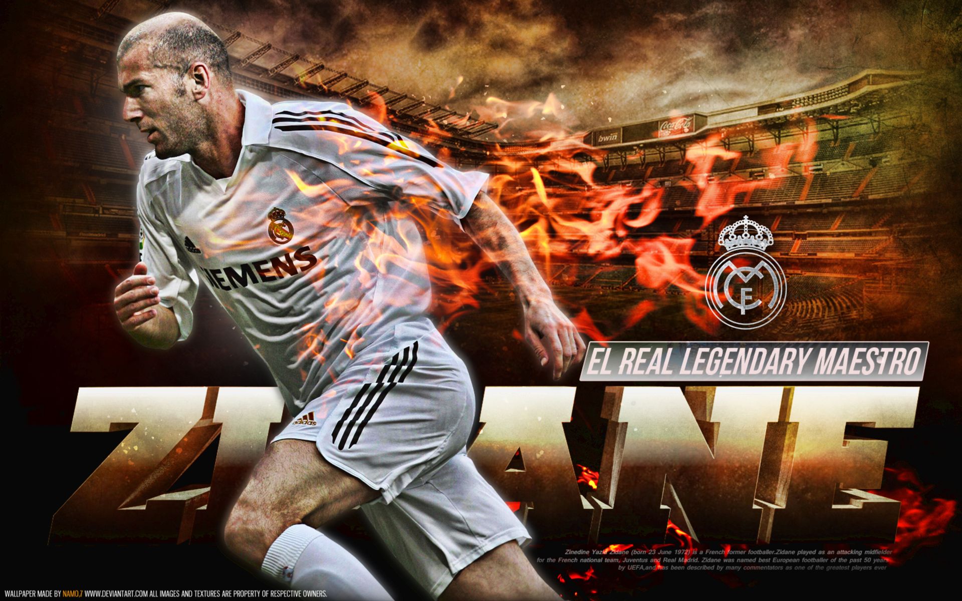 Laden Sie das Sport, Fußball, Real Madrid Cf, Zinedine Zidane-Bild kostenlos auf Ihren PC-Desktop herunter