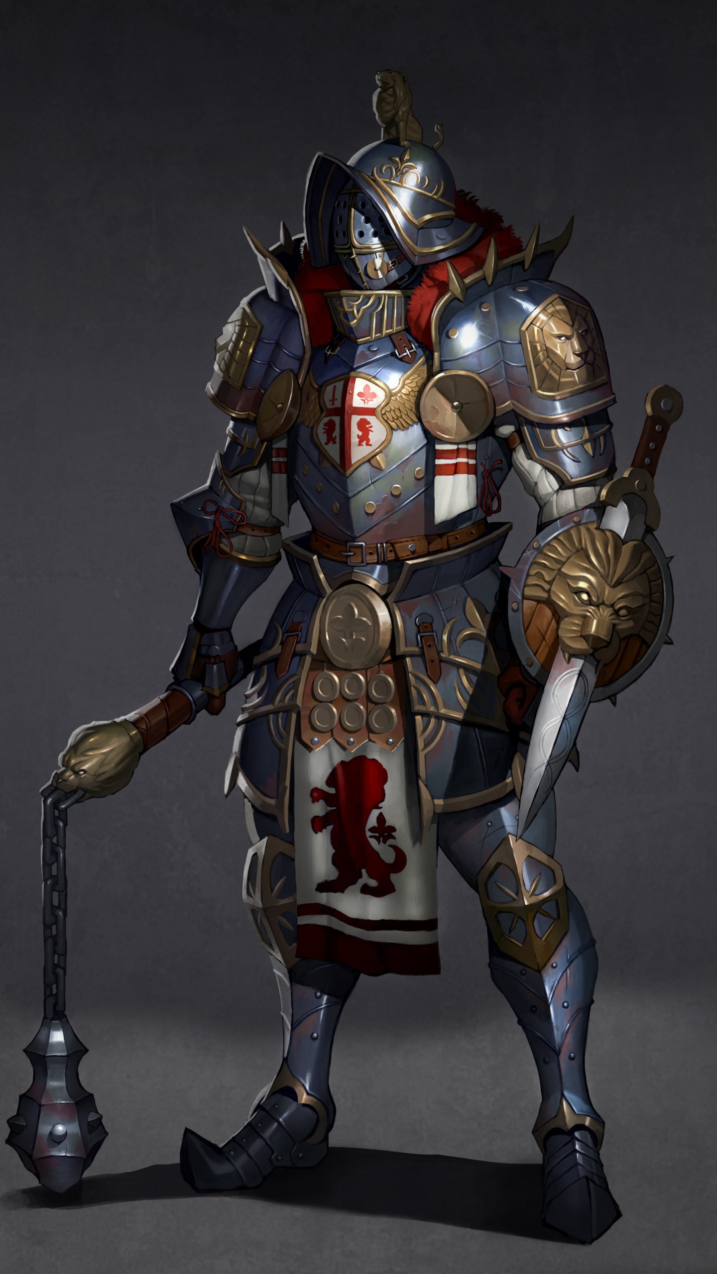 fantasy, gladiator, armor, warrior 4K Ultra