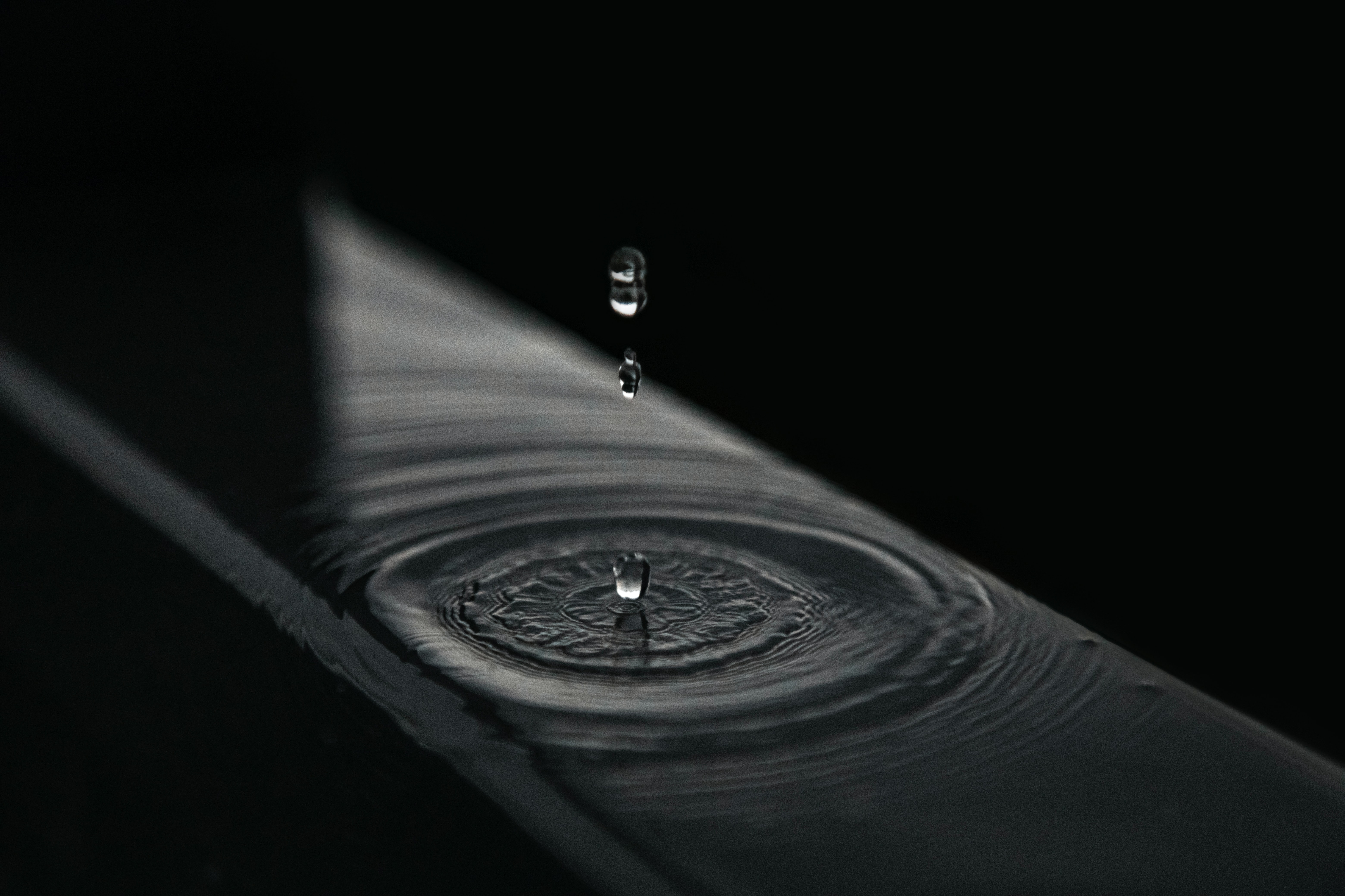black, chb, splash, drops, bw, water HD wallpaper
