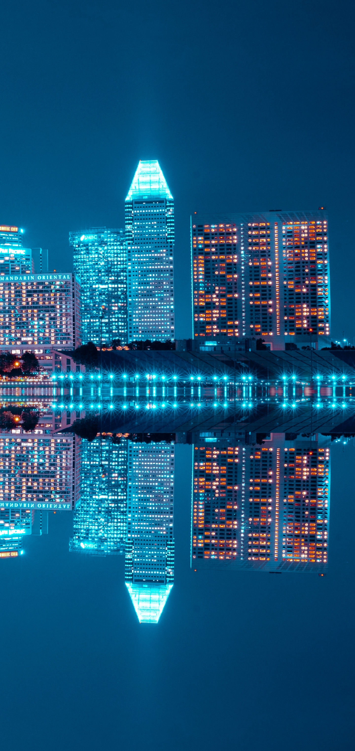 PCデスクトップに都市, 建物, 反射, シンガポール, 夜, マンメイド, 街並み画像を無料でダウンロード