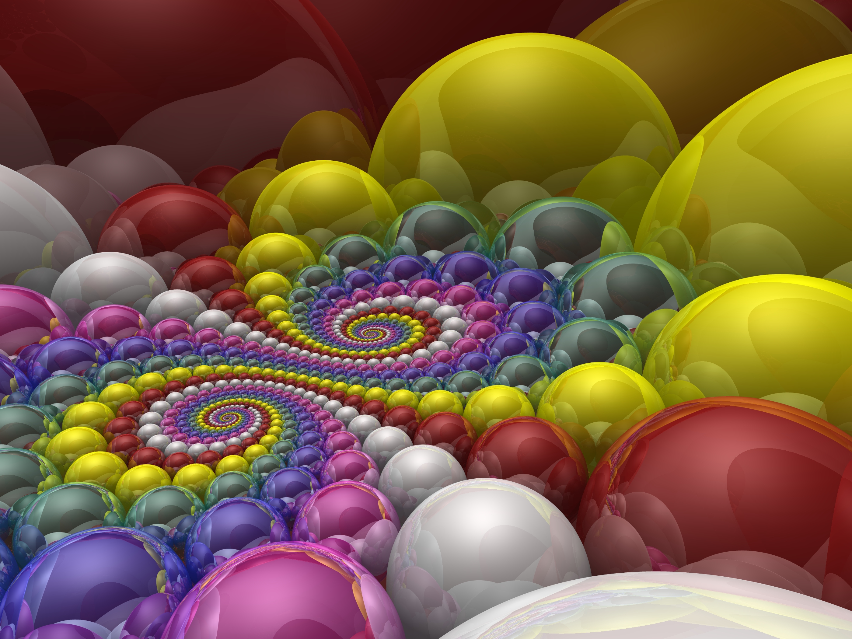 multicolored, forms, 3d, motley, form, balls, rendering