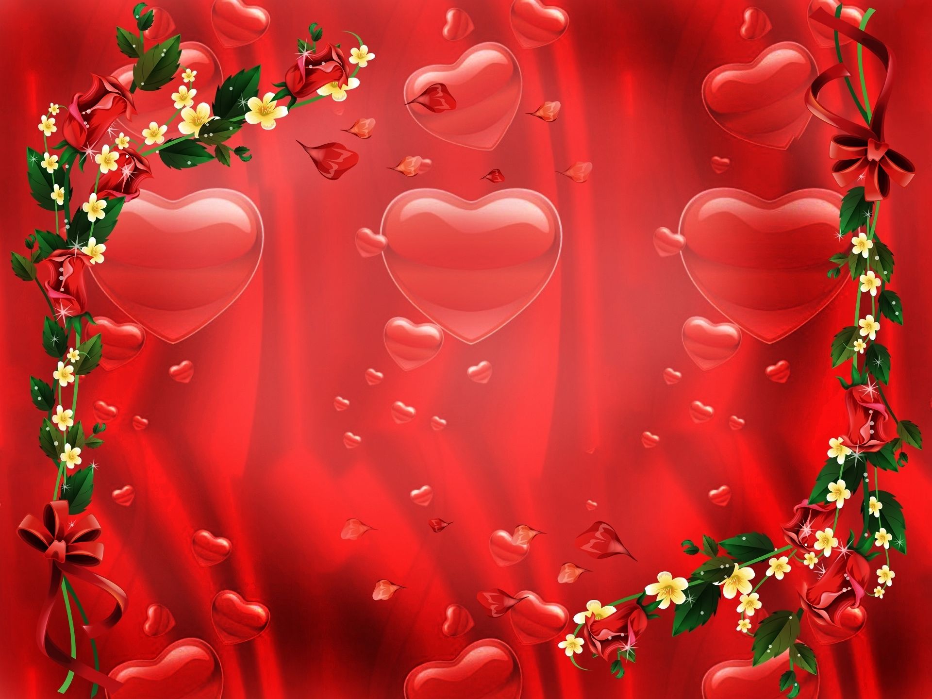 810193 descargar imagen artístico, corazón, flor, parejas, rojo, enredadera: fondos de pantalla y protectores de pantalla gratis