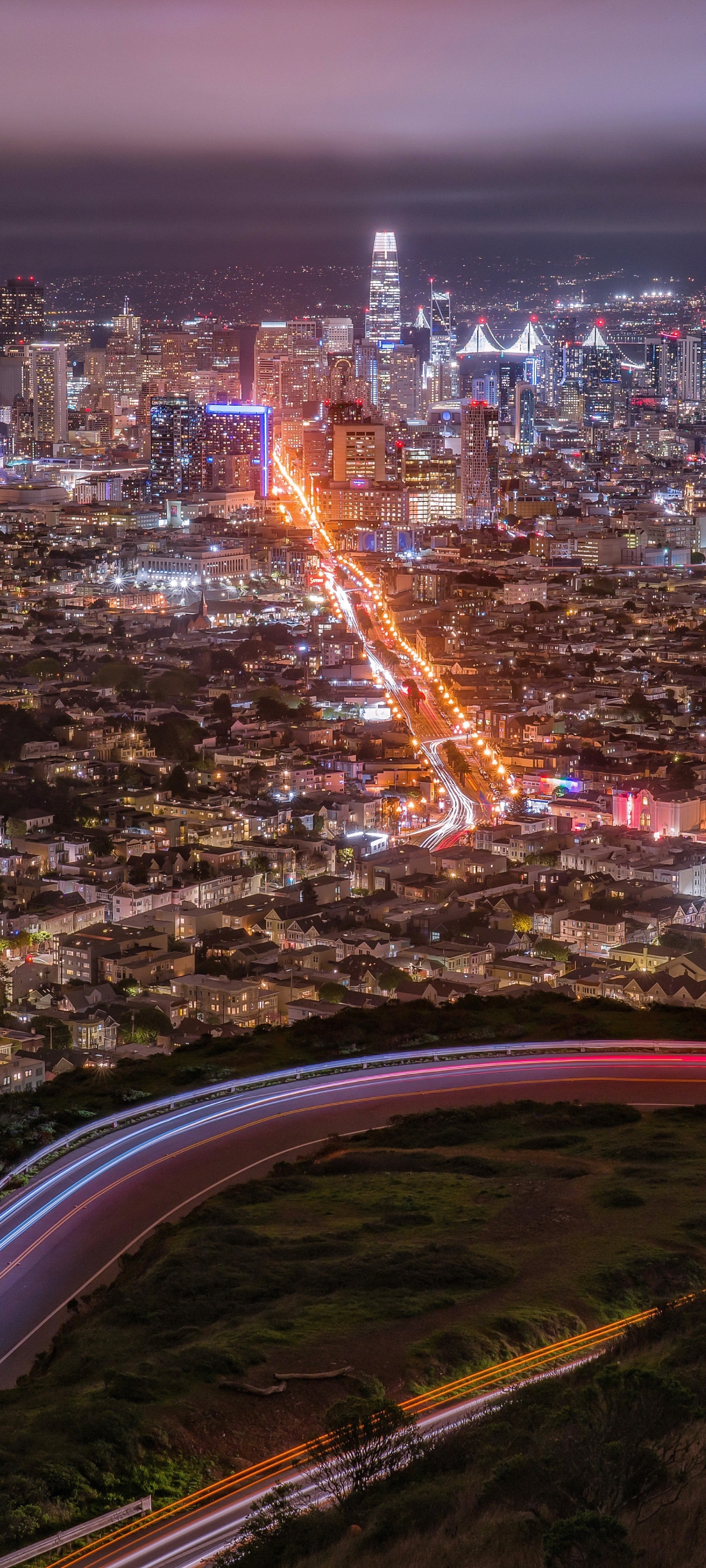Download mobile wallpaper Cities, Night, Usa, City, Cityscape, San Francisco, Man Made, Time Lapse for free.