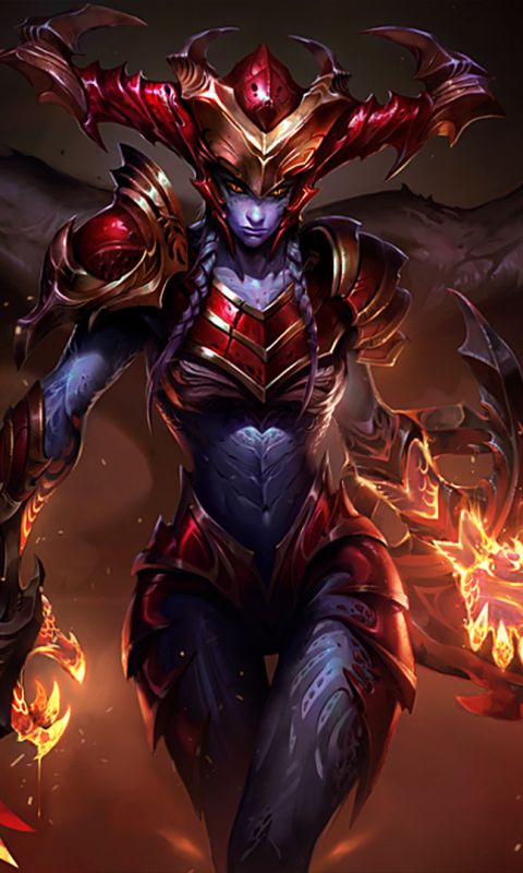 Download mobile wallpaper Fire, League Of Legends, Wings, Dragon, Video Game, Shyvana (League Of Legends) for free.