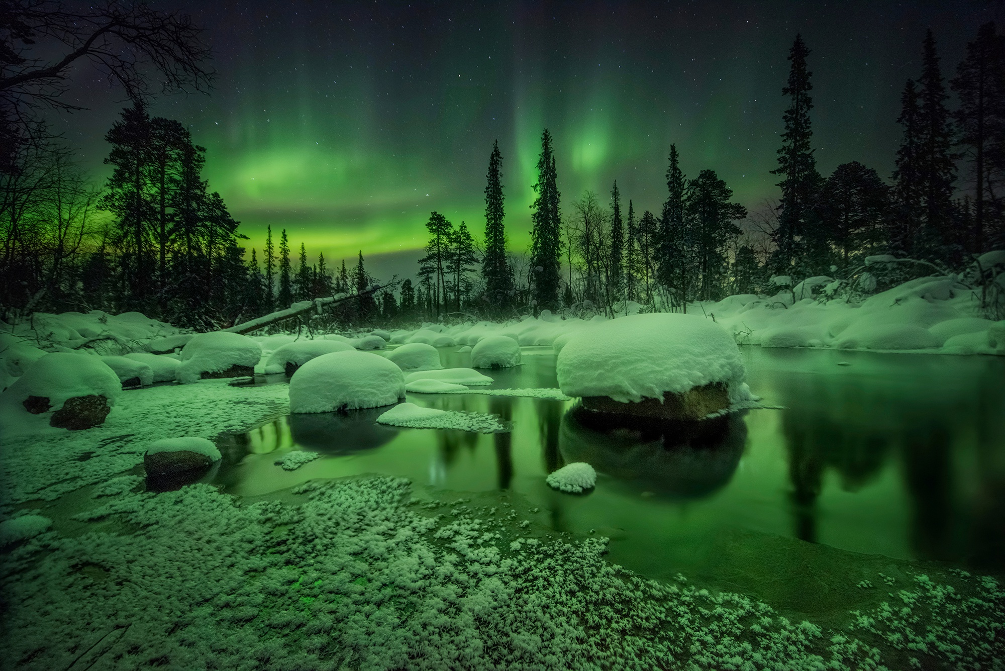 Laden Sie das Winter, Nacht, Erde/natur, Nordlicht-Bild kostenlos auf Ihren PC-Desktop herunter