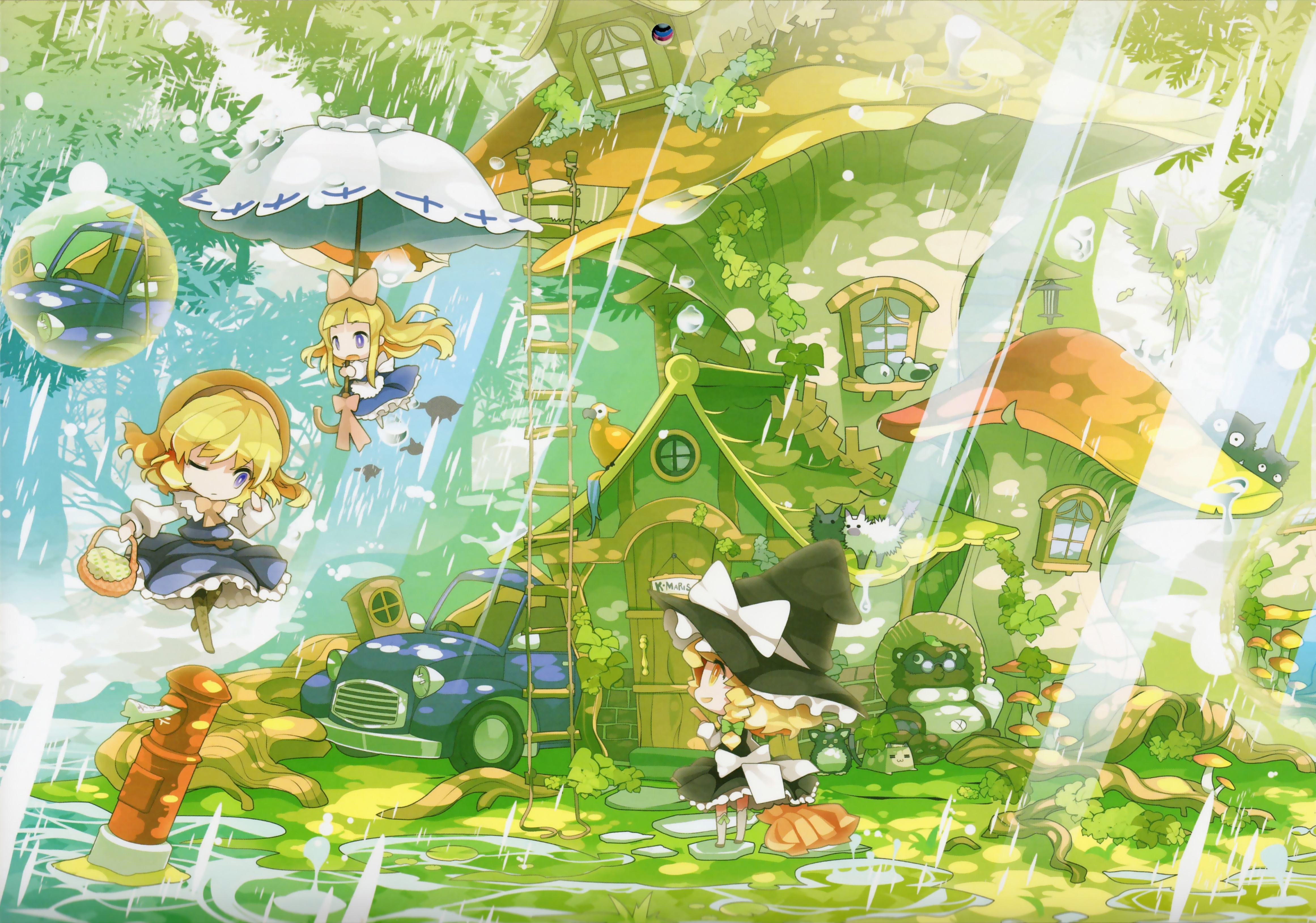 Download mobile wallpaper Anime, Touhou, Marisa Kirisame, Alice Margatroid for free.