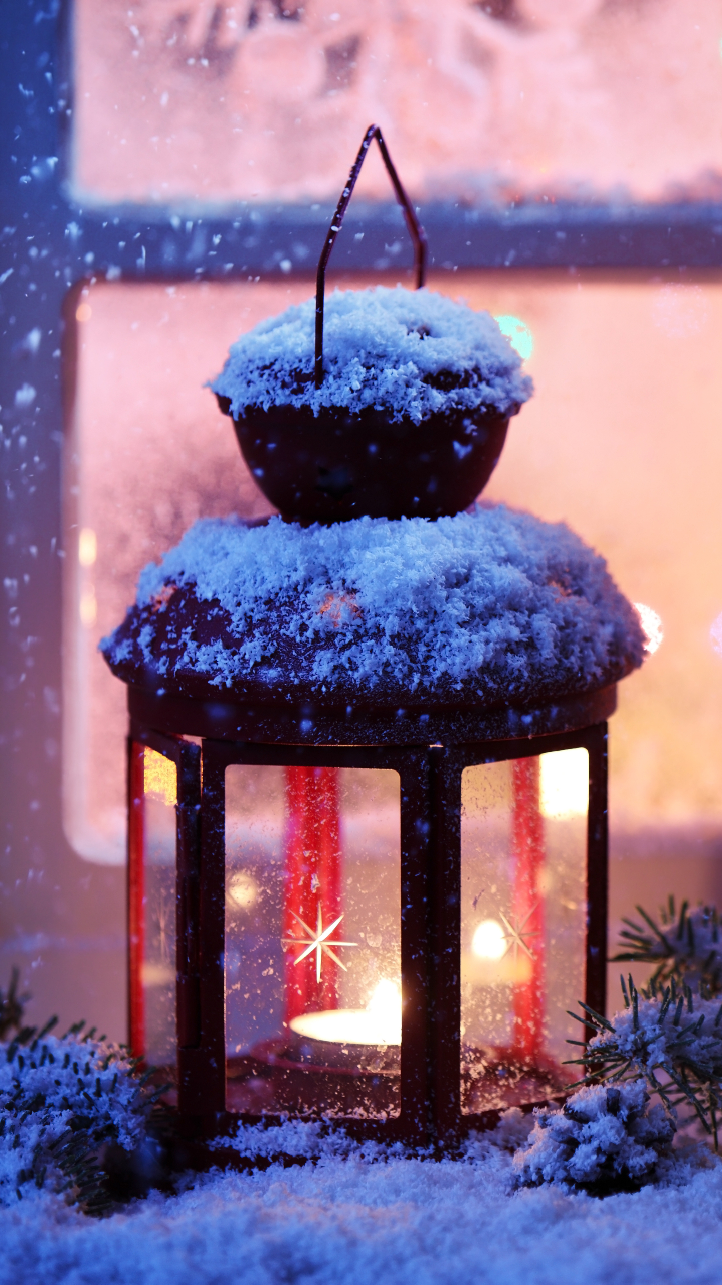 Download mobile wallpaper Winter, Light, Christmas, Holiday, Lantern for free.