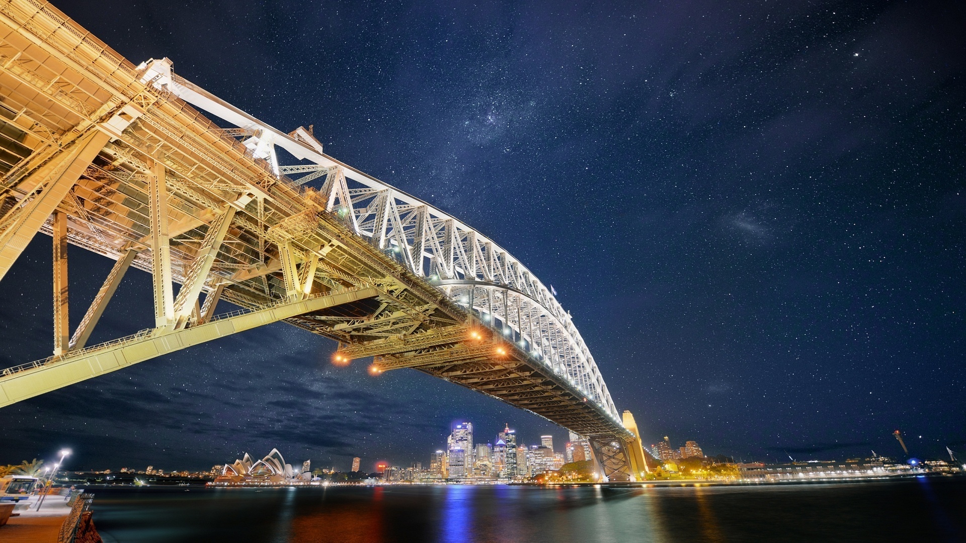 Laden Sie das Menschengemacht, Sydney Hafenbrücke-Bild kostenlos auf Ihren PC-Desktop herunter