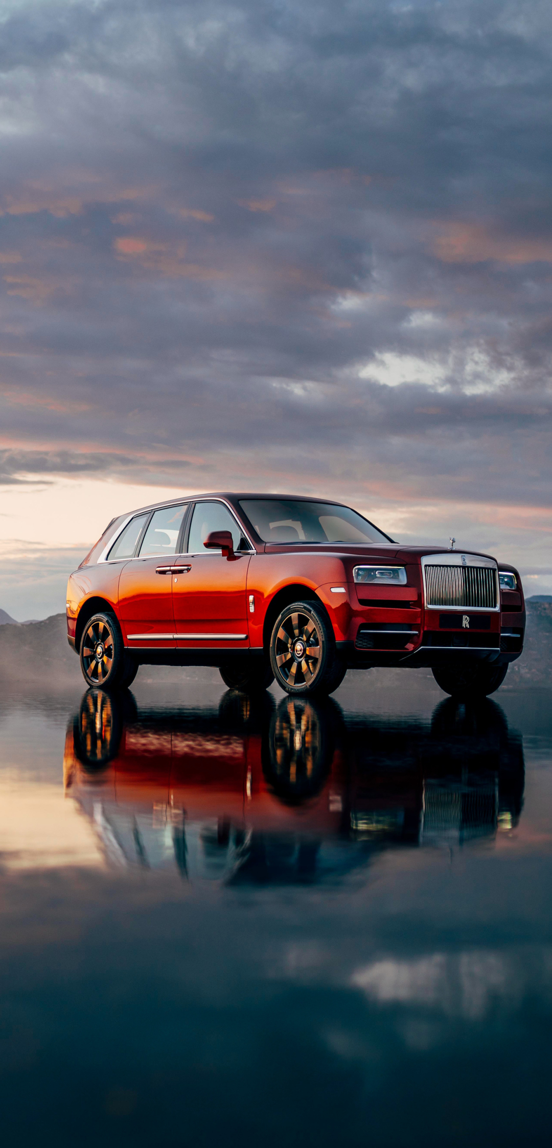 Download mobile wallpaper Rolls Royce, Reflection, Car, Suv, Vehicle, Vehicles, Rolls Royce Cullinan for free.